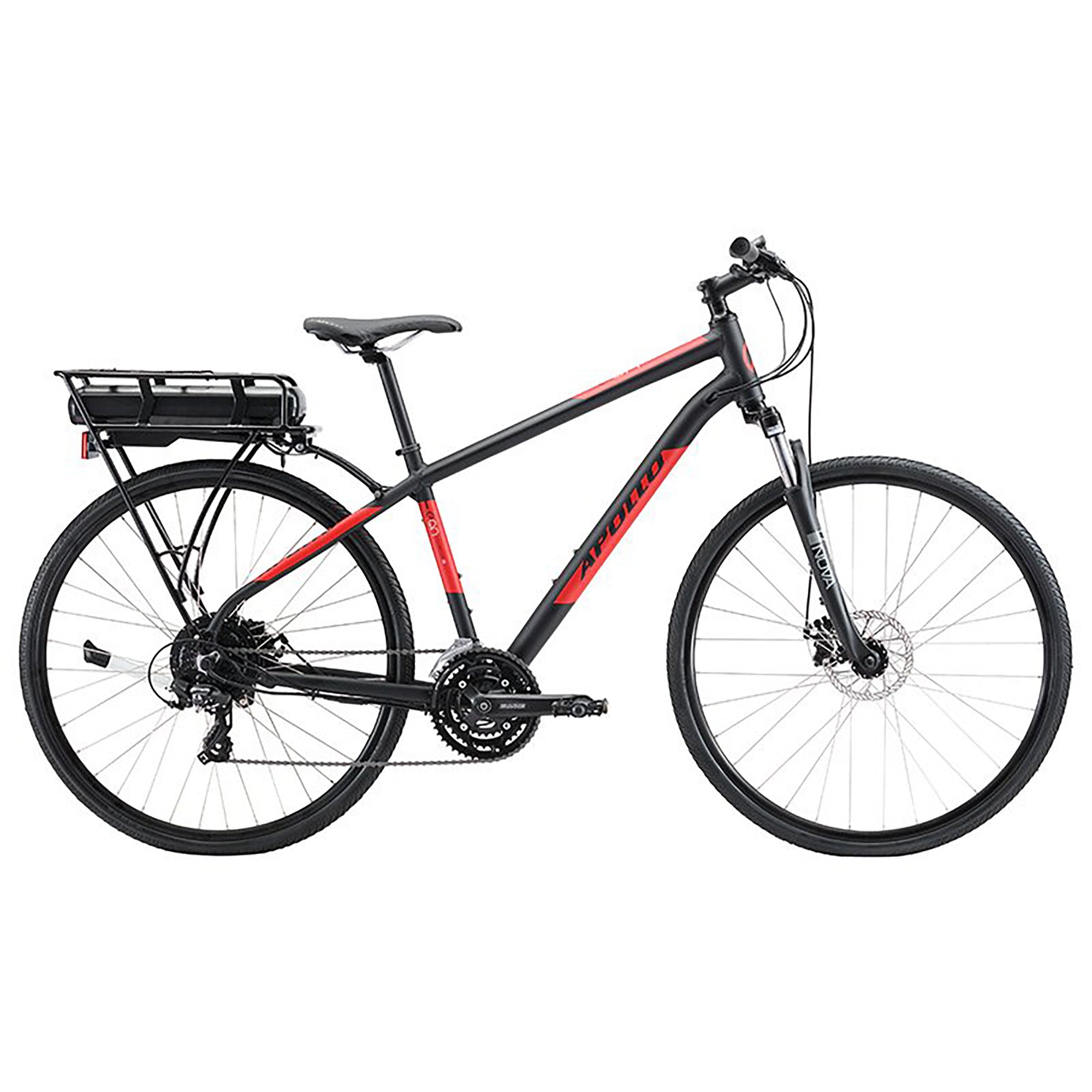 2022 Apollo Eon Commuter 10 Matt Black/Red | ABC Bikes
