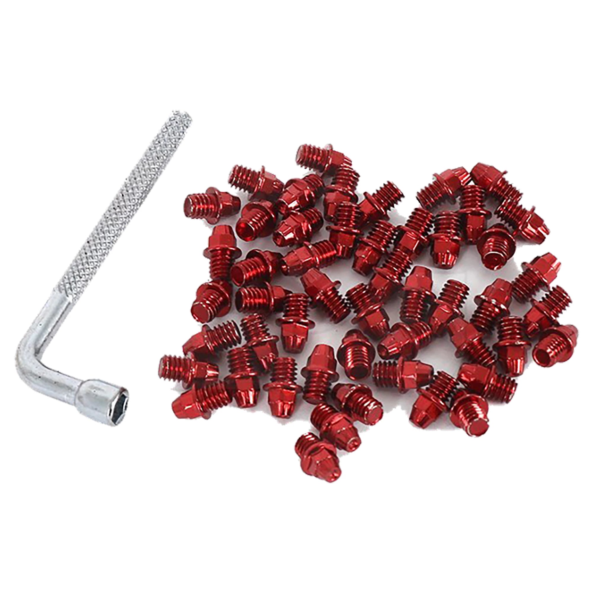 FUNN Ripper/Mamba pedal pins, bike parts, close-up of durable metal pins for bicycle pedals on a dark background.
