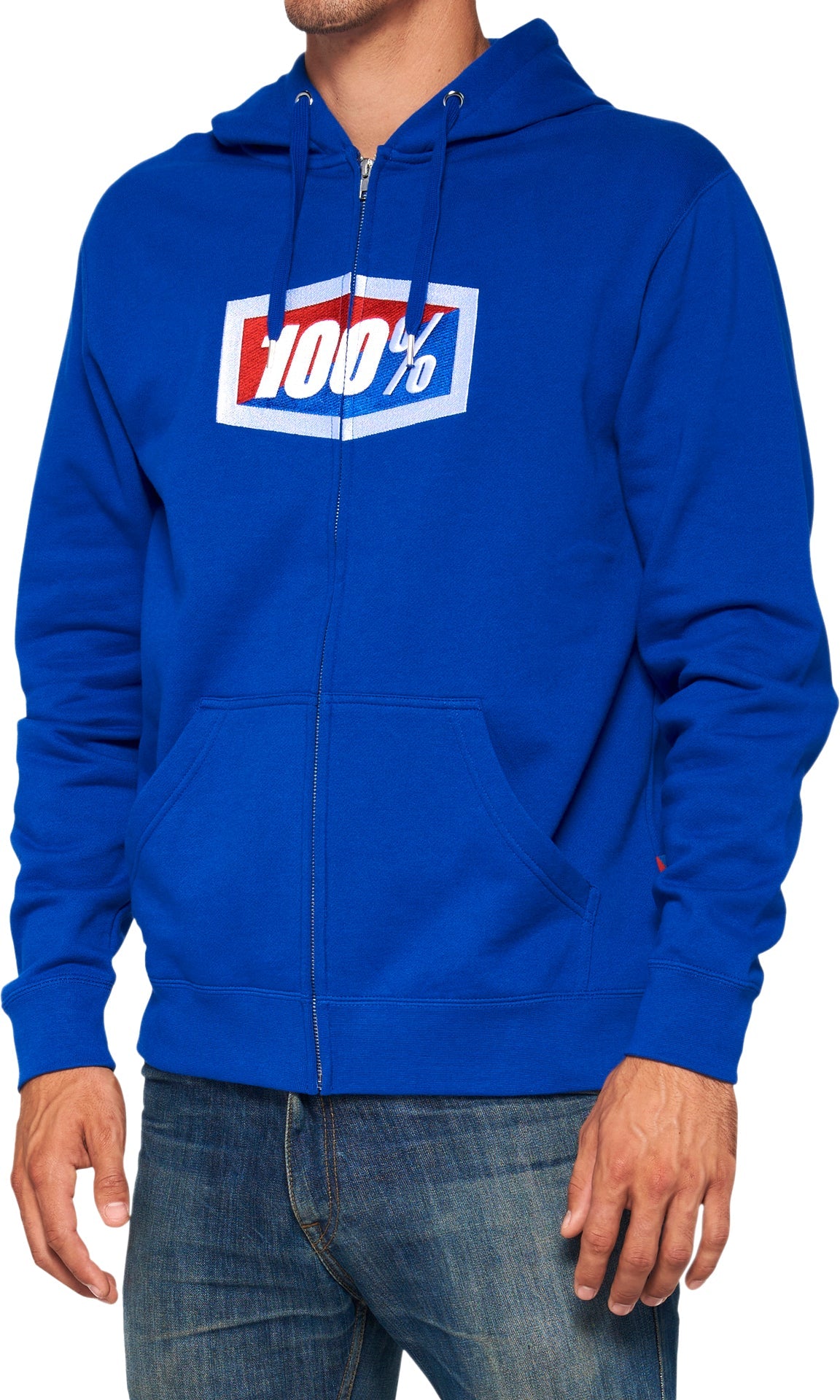 100% Official Fleece Mens Zip Hoodie - ABC Bikes