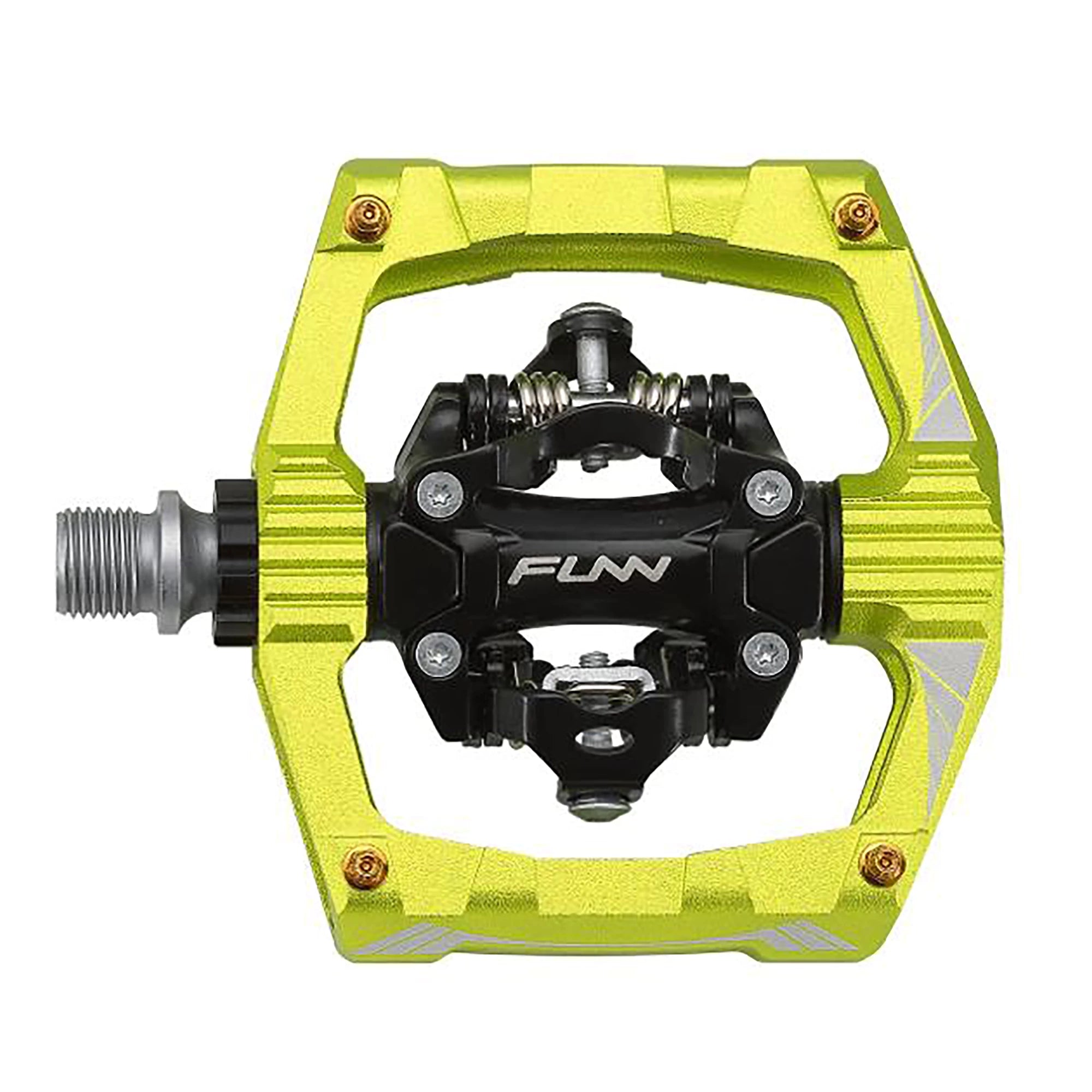 FUNN Ripper SPD MTB pedals, black metal bike pedal with clipless SPD mechanism and durable construction for mountain biking.