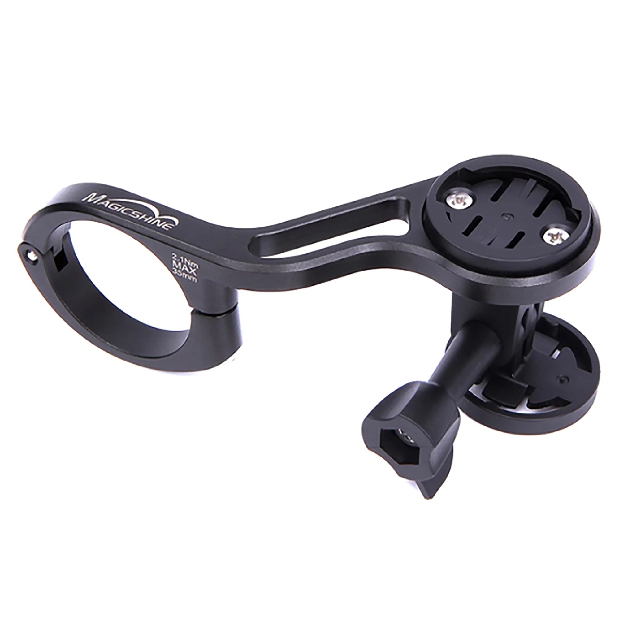 Magicshine TTA Out Front Mount for bike accessories, showing the sturdy mount attached to a bicycle handlebar.