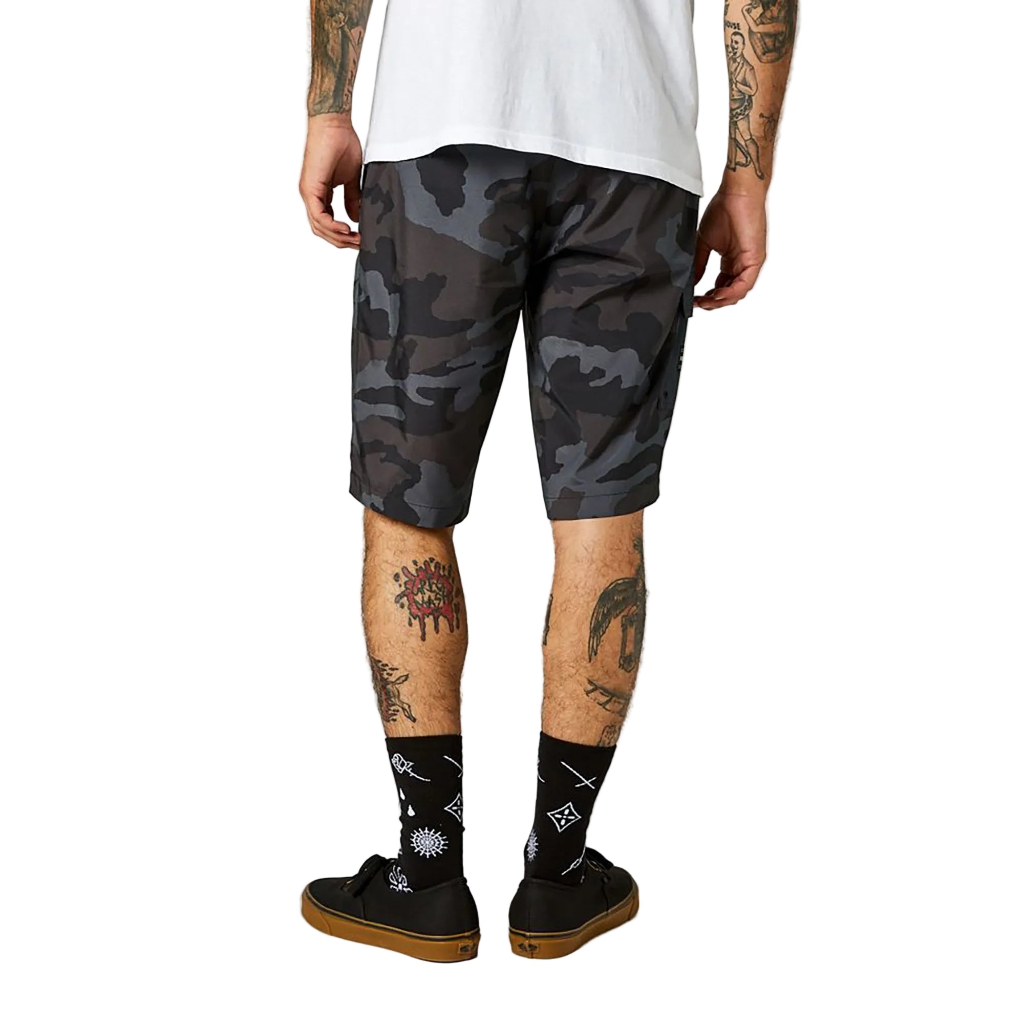 Fox Essex Tech Print Mens Cargo Shorts 30 Black Camo | ABC Bikes