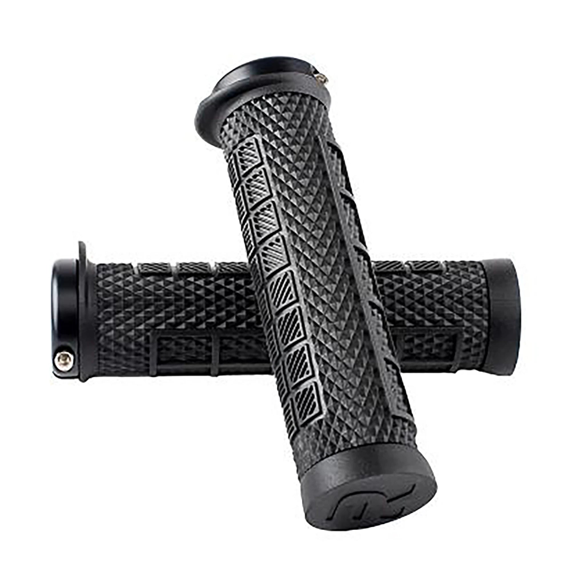 Ryfe Bossa Lock-On MTB grips with textured rubber for secure handling and comfort on mountain bike handlebars.