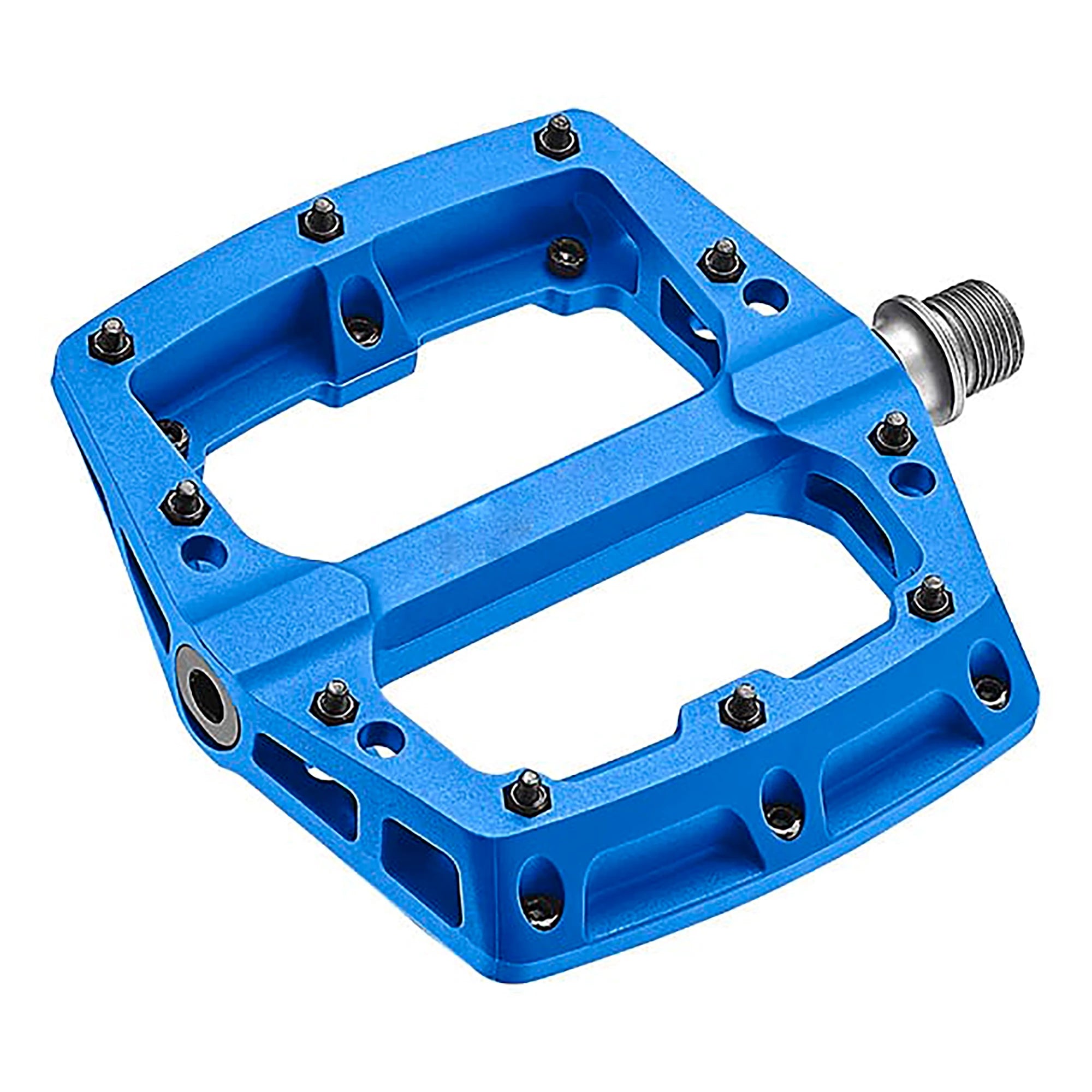 Ryfe Ghost Rider platform pedals for bikes, featuring durable design and lightweight construction, shown in black with textured grip surfaces.