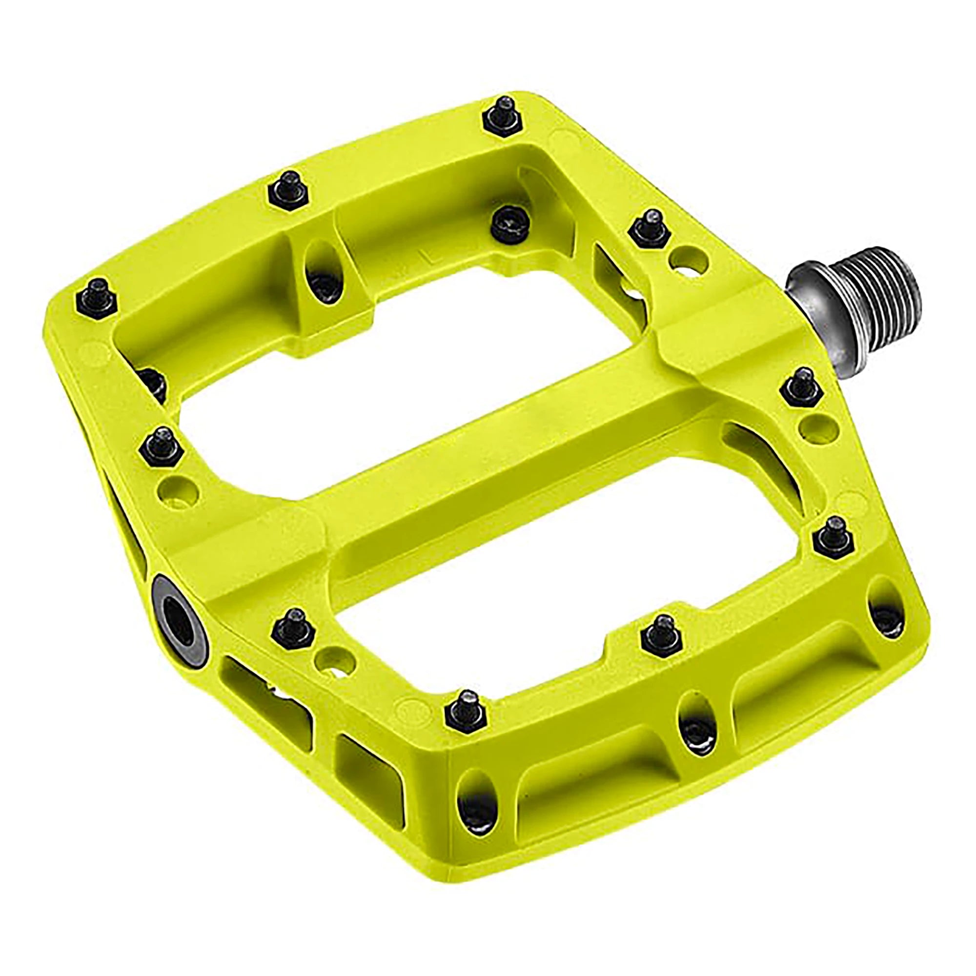 Ryfe Ghost Rider platform bicycle pedals with black design, featuring durable metal construction and textured surface for grip.