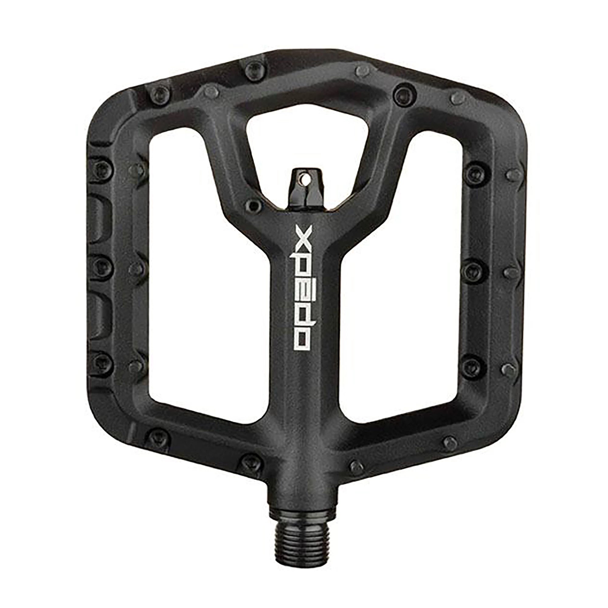 Xpedo Trident platform bike pedals with durable metal construction and textured grip for cycling.