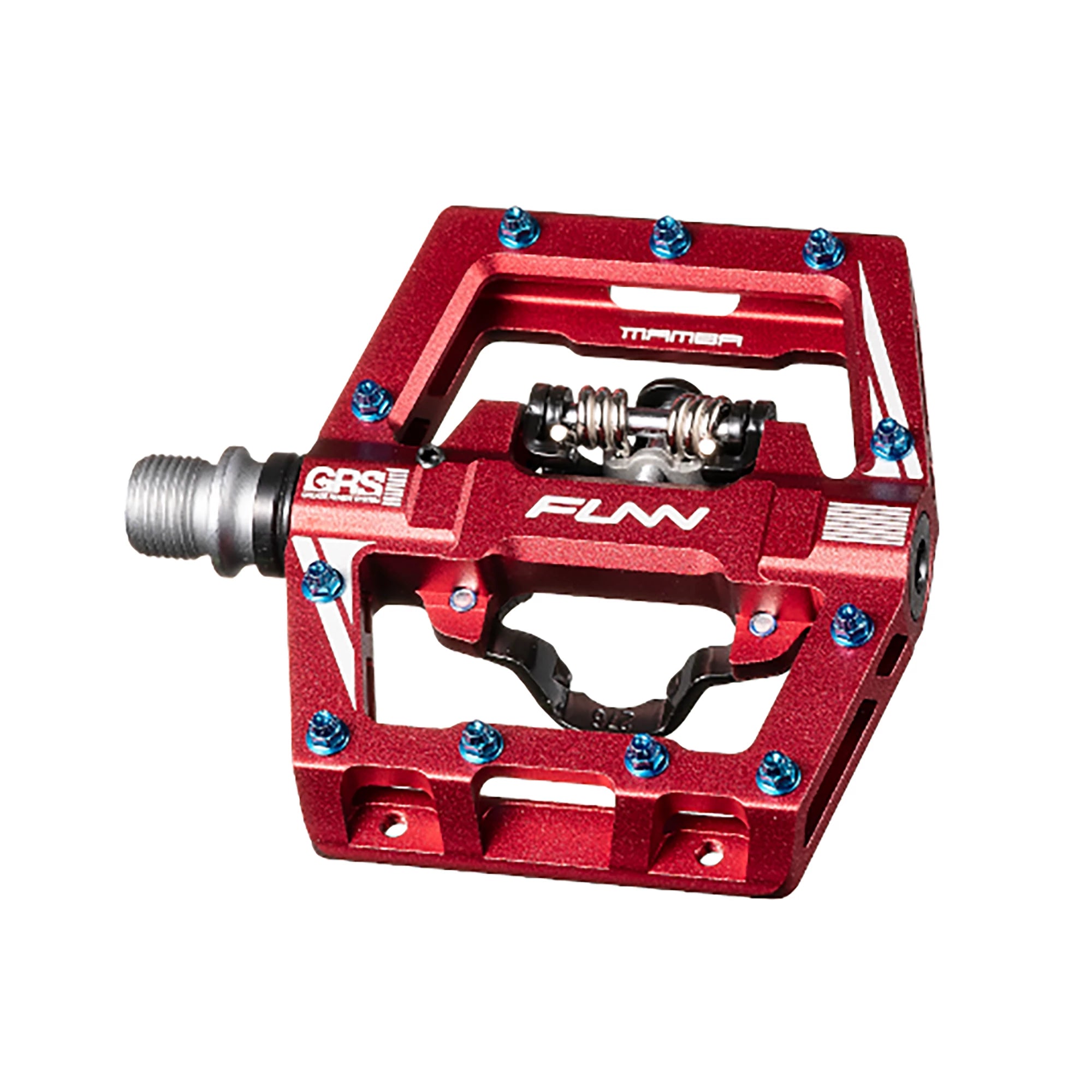 FUNN Mamba S One Side SPD MTB pedals showing black platform and metal clip-in mechanism for mountain biking.