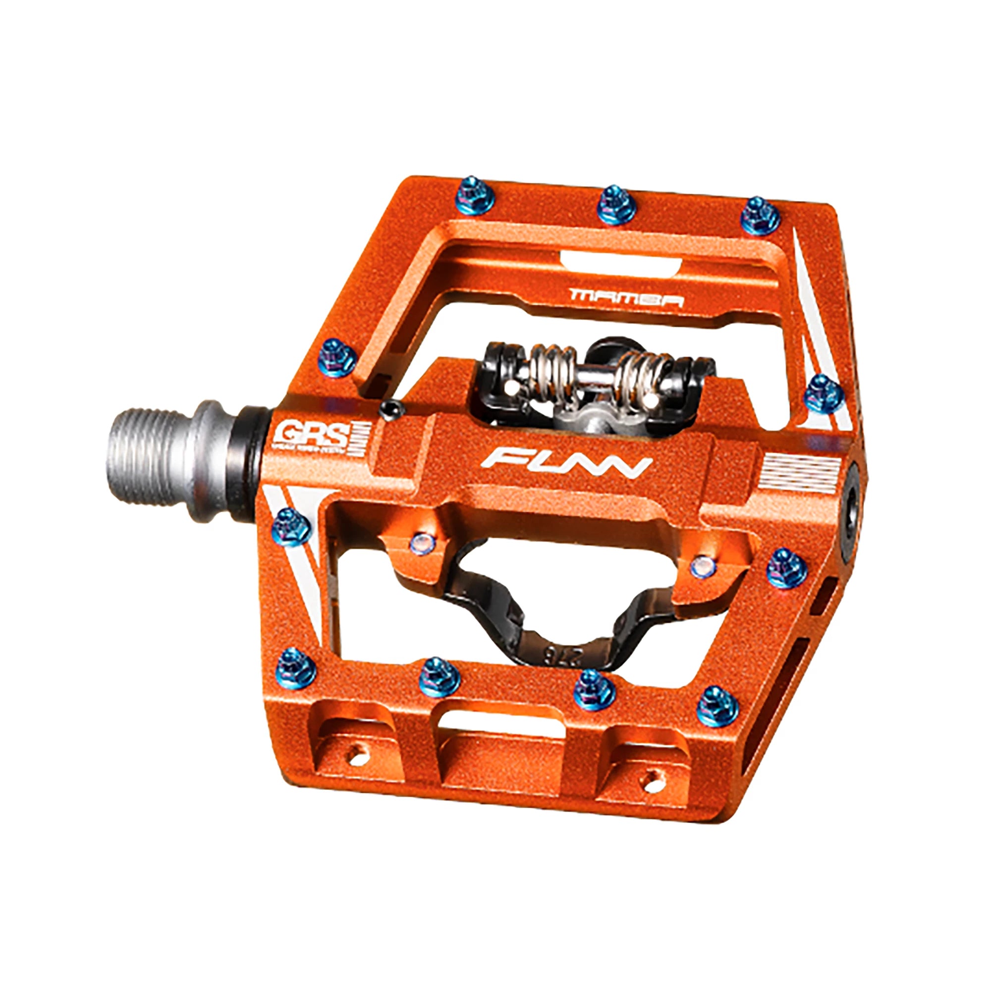 FUNN Mamba S one side SPD MTB pedal showing black body and metal clip mechanism for mountain biking.