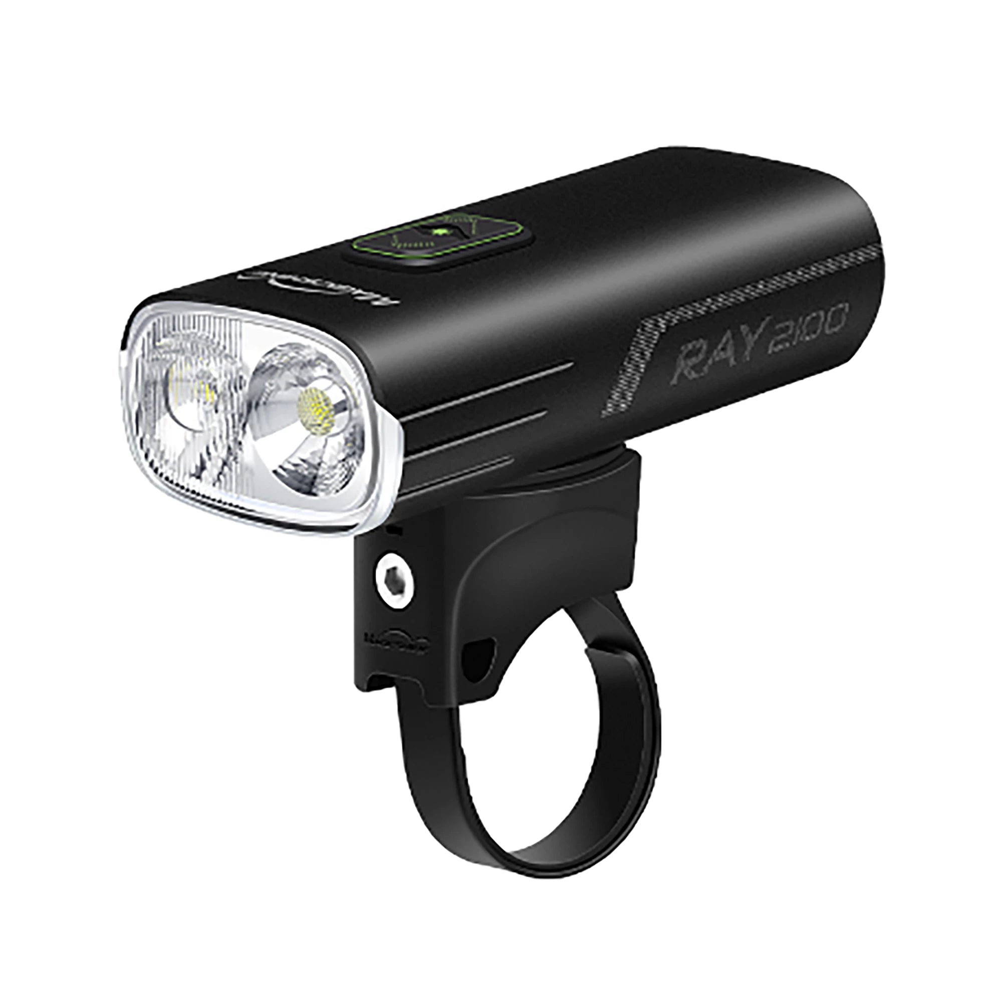 Magicshine Ray 2100 USB front light for bicycles, compact accessories with bright illumination and easy USB charging.