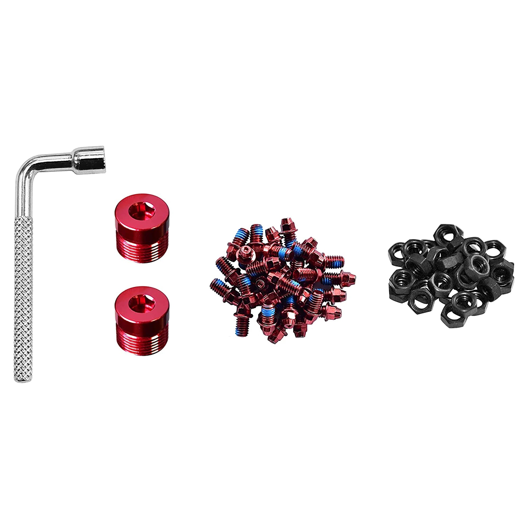 FUNN Black Magic Pedal Pins for bike pedals, durable metal parts with black finish, designed for secure pedal performance.