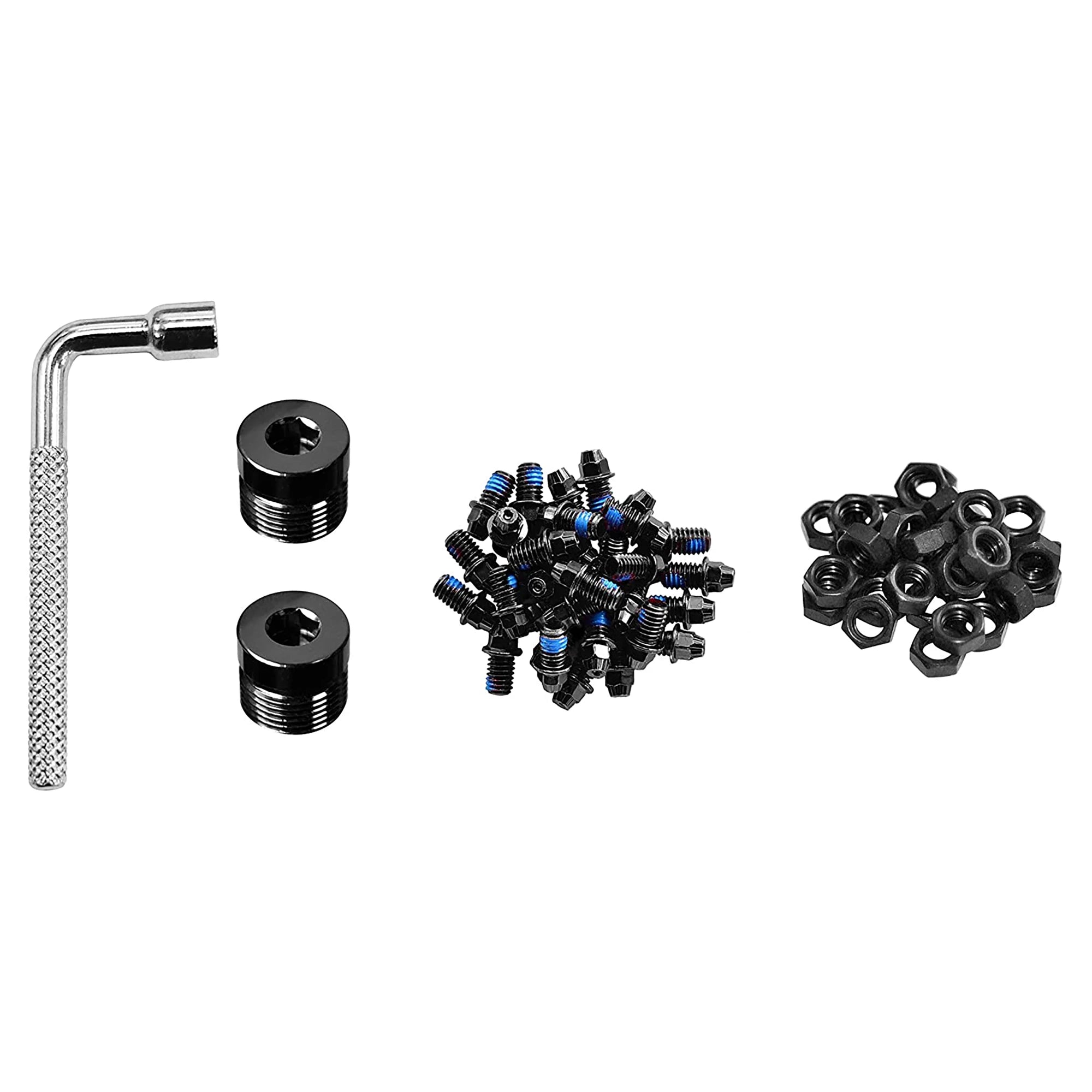 FUNN Black Magic Pedal Pins for bike pedals, durable metal parts designed to enhance grip and pedal performance.