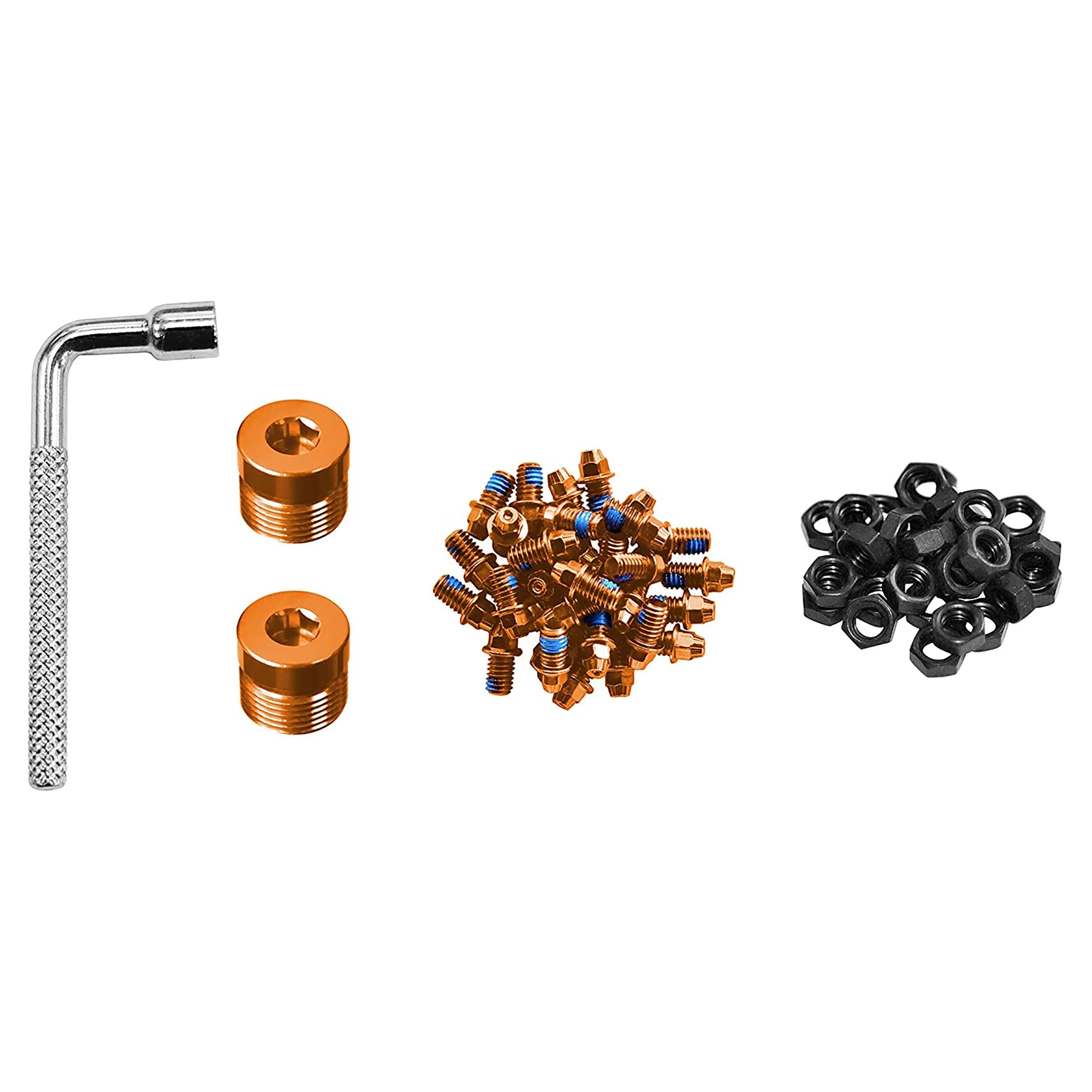 FUNN Black Magic Pedal Pins for bike pedals, durable metal parts designed for secure grip and easy replacement.