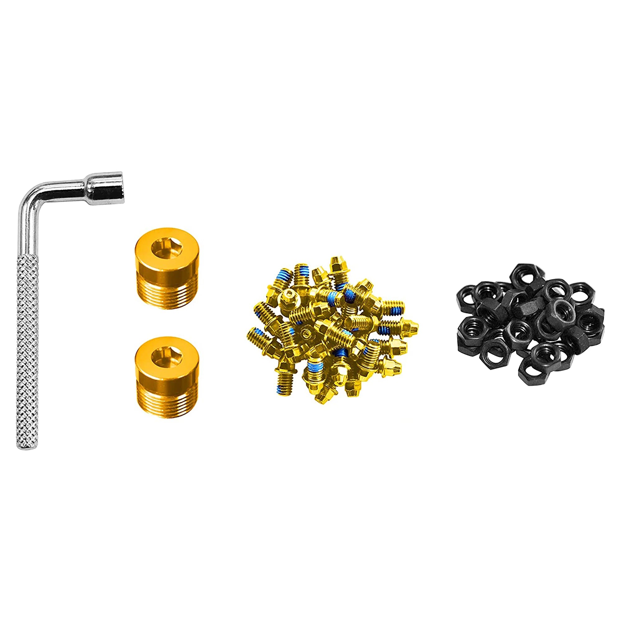 FUNN Black Magic Pedal Pins, durable bicycle parts with black finish, designed for secure pedal grip and performance.
