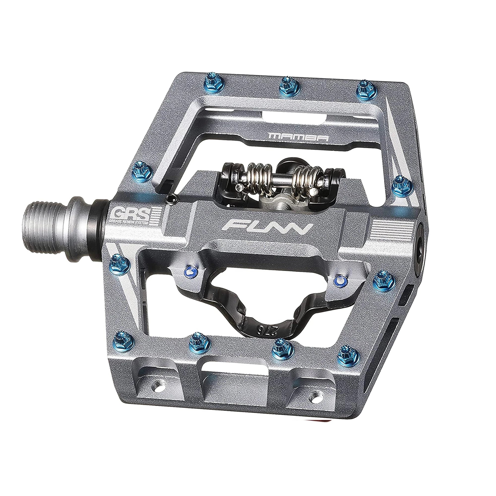 FUNN Mamba S One Side SPD MTB pedal showing durable metal body and clip-in mechanism for mountain biking.