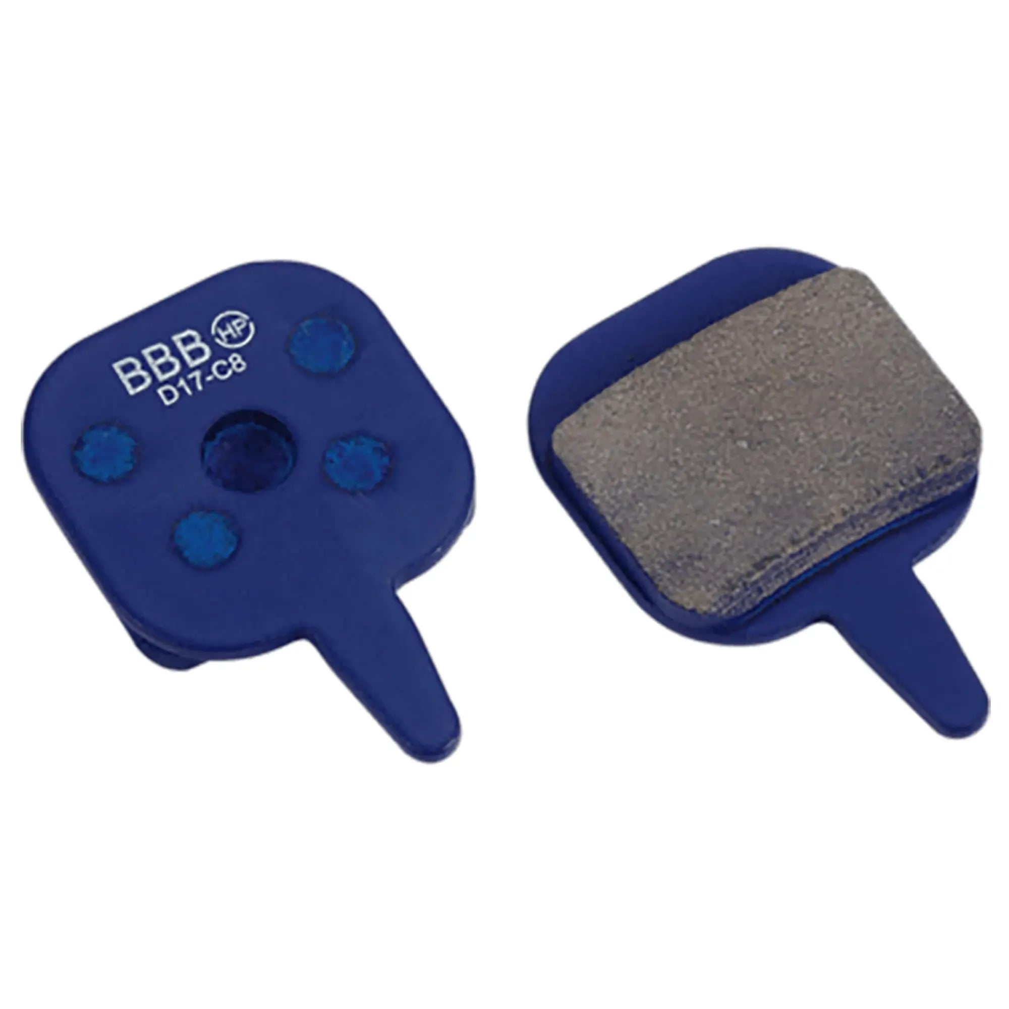 BBB Discstop BBS-75 disc brake pads for bicycle, showing the black brake pad with mounting hardware.