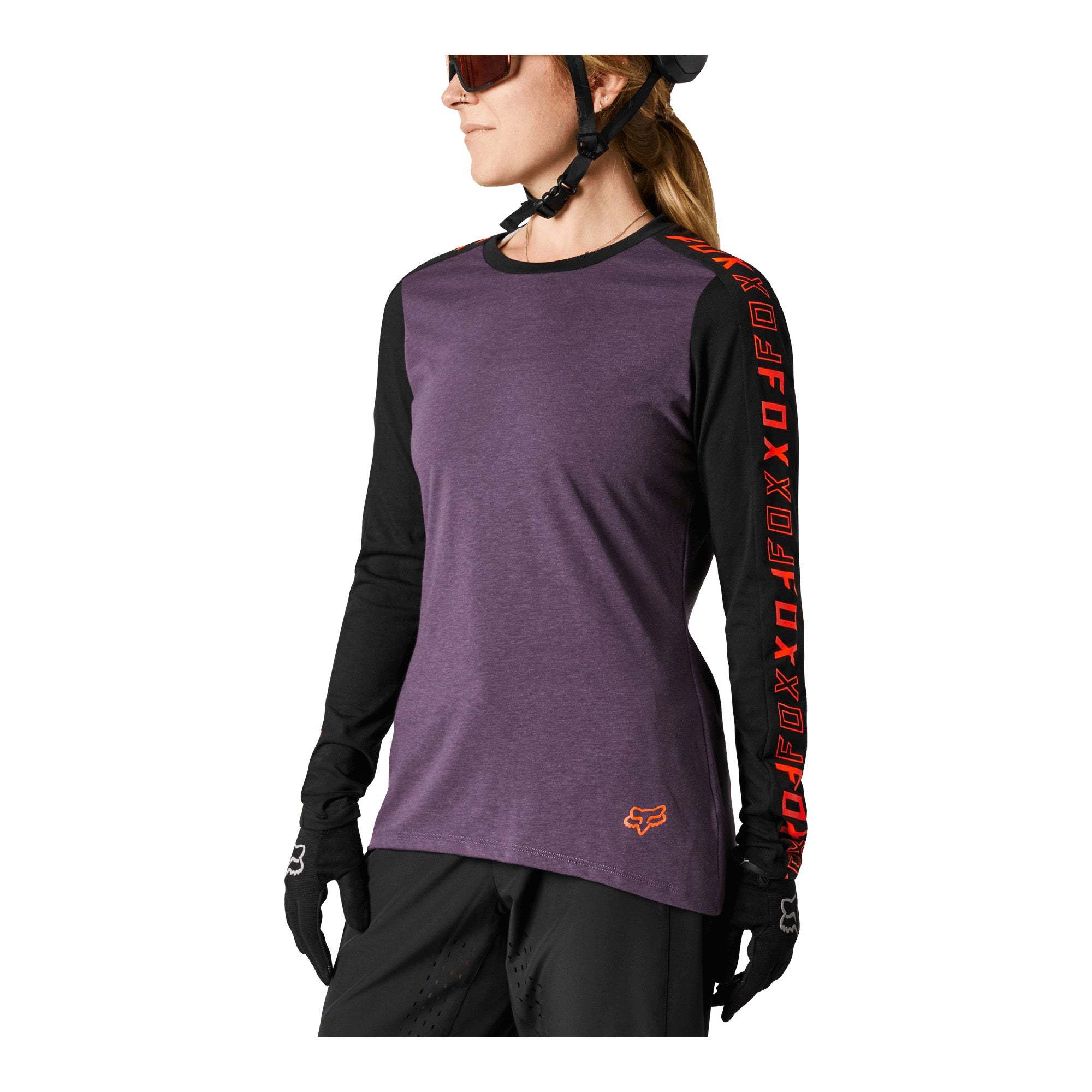 Fox Ranger Womens DriRelease LS MTB Jersey XS Black/Purple | ABC Bikes
