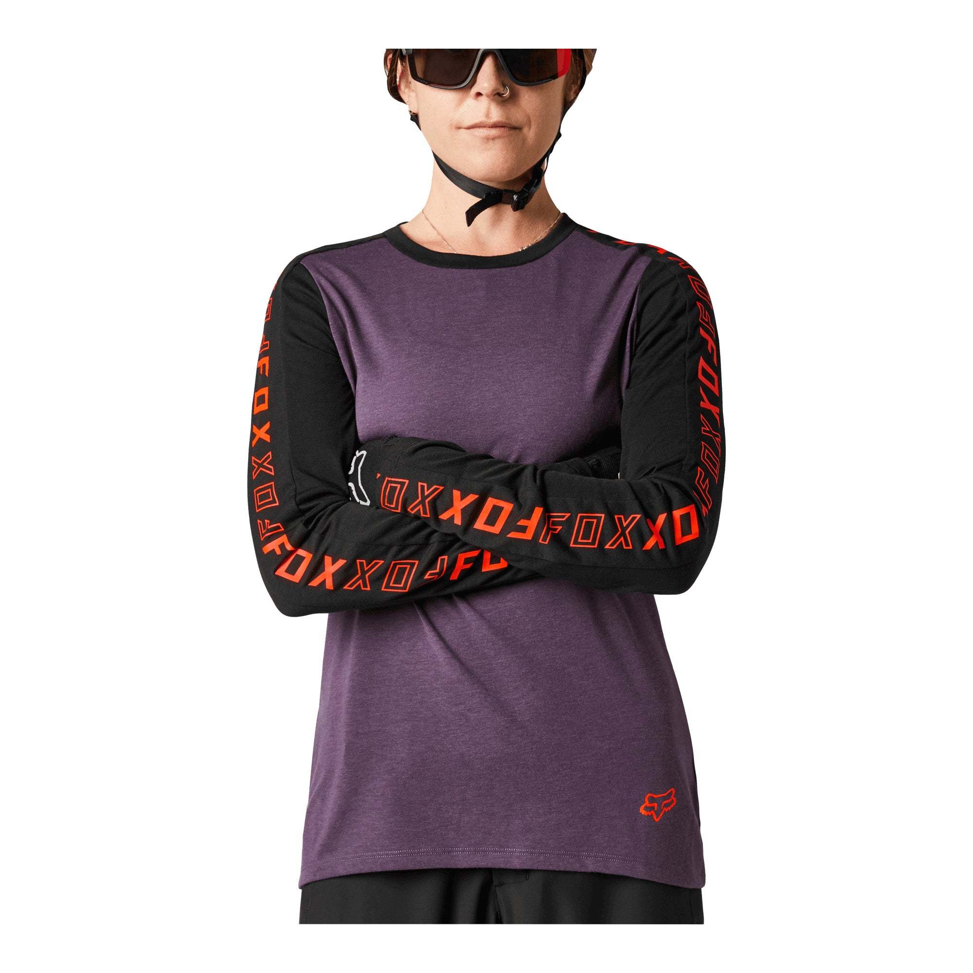 Fox Ranger Womens DriRelease LS MTB Jersey XS Black/Purple | ABC Bikes