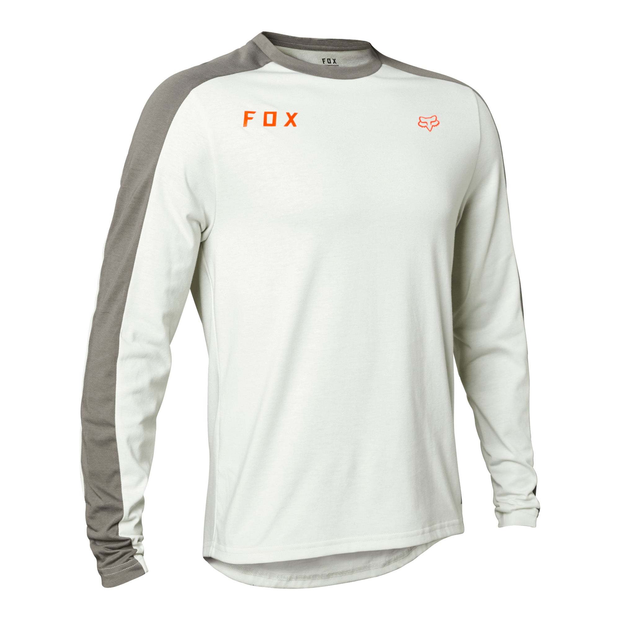 Fox Ranger Mens Slide DriRelease MD LS MTB Jersey SM Light Grey | ABC Bikes