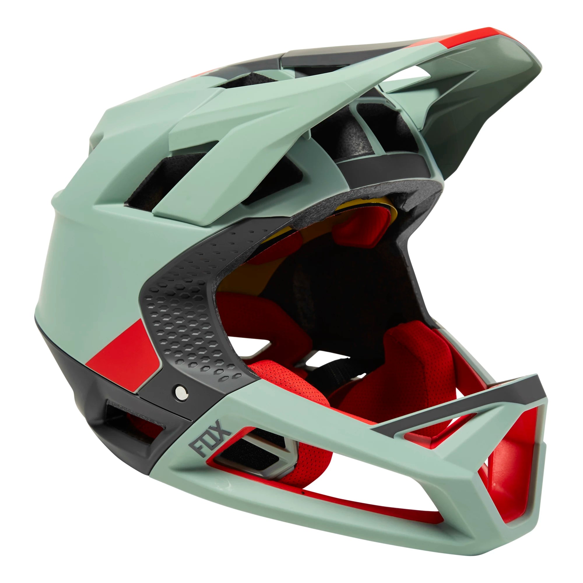 Fox Proframe Blocked Full Face Helmet LG / 58-61cm Eucalyptus | ABC Bikes