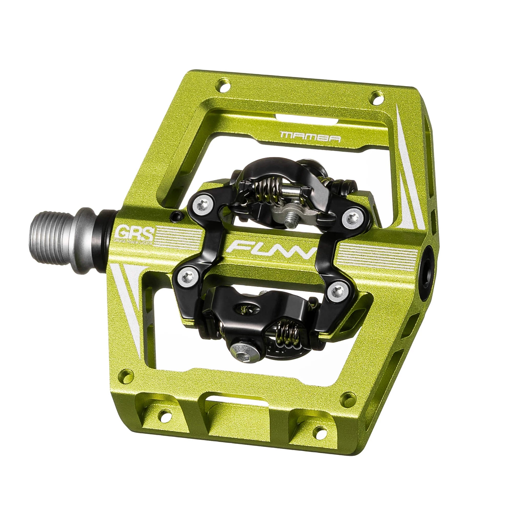 FUNN Mamba S Two Side SPD MTB pedals with durable body and clipless design, suitable for mountain biking.