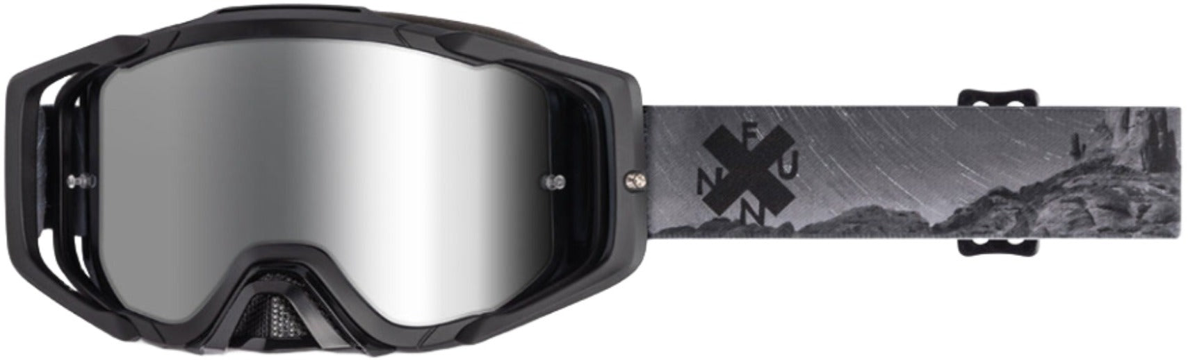 Black FUNN Soljam goggles, cycling accessories with adjustable strap and clear lens, designed for comfort and performance.