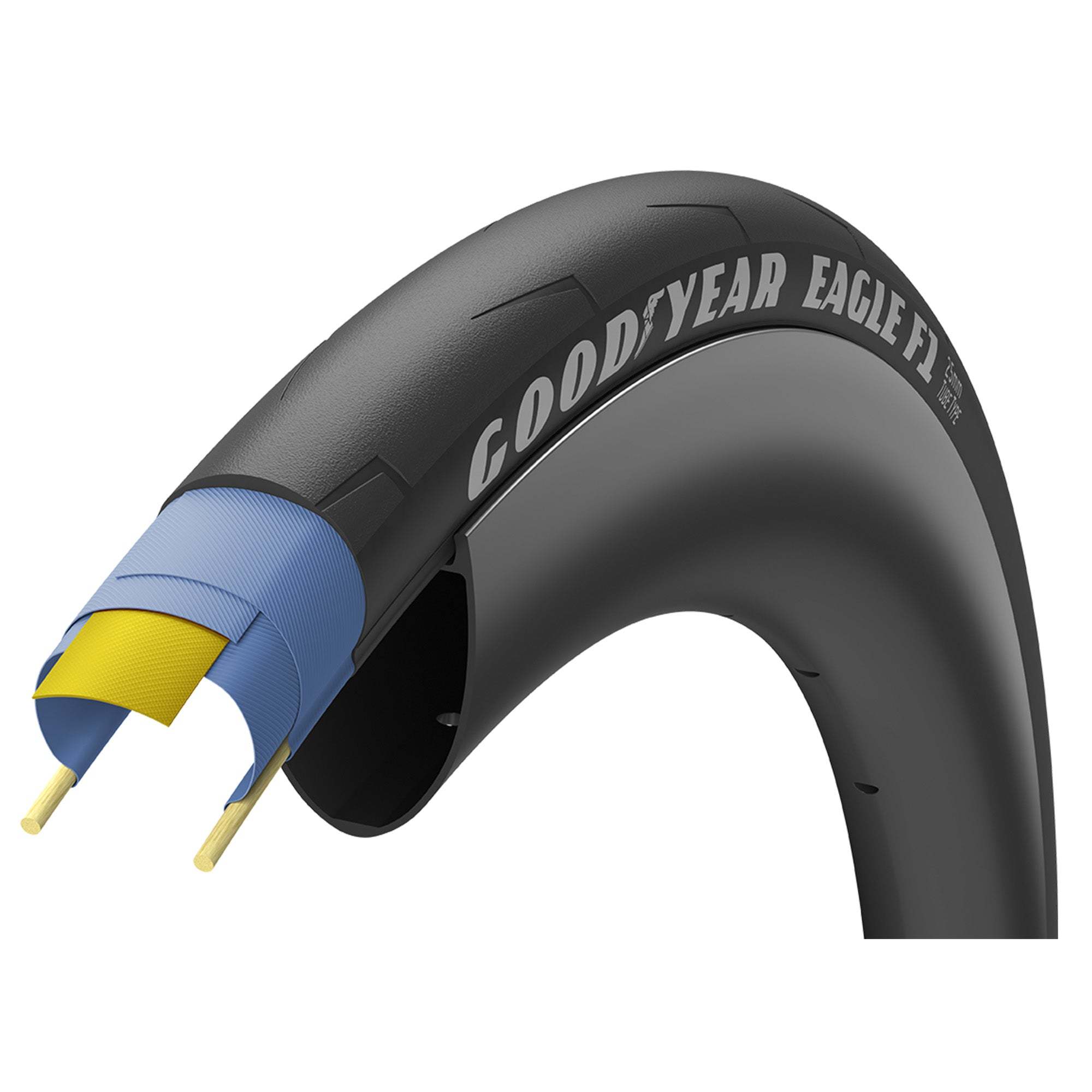 Goodyear Eagle F1 Clincher Folding Road Tyre 700 x 25 Black | ABC Bikes
