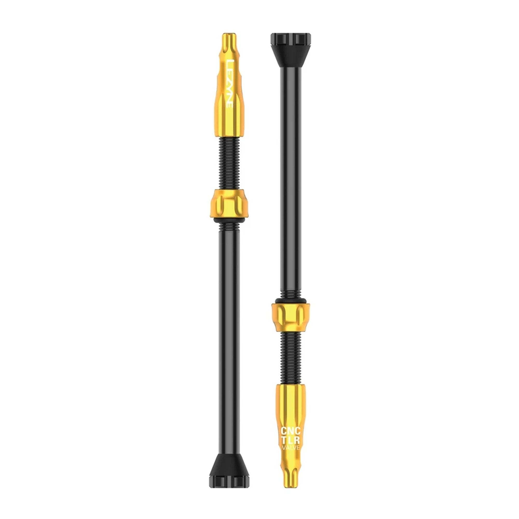 Lezyne CNC TLR Tubeless Valves 80mm Gold | ABC Bikes