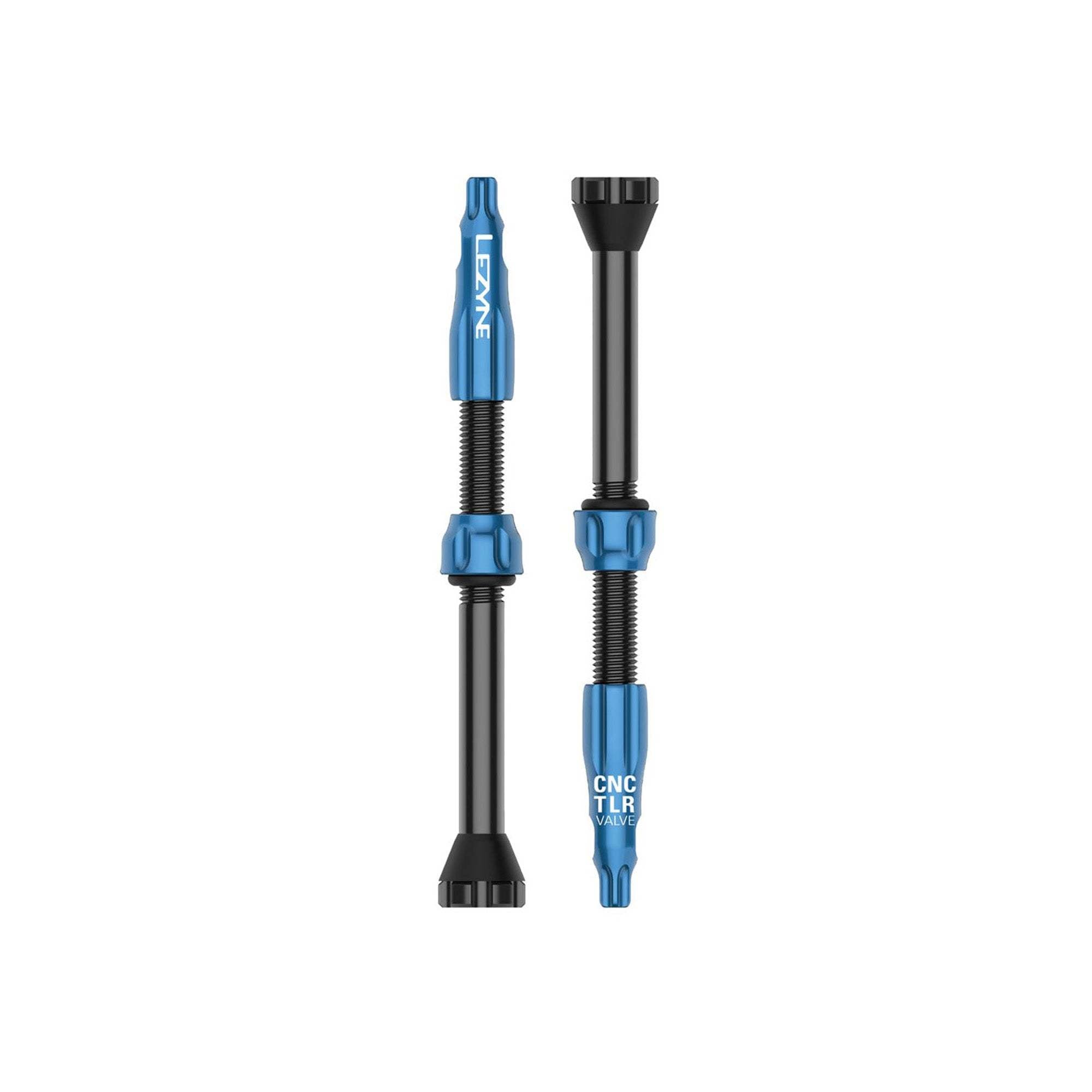 Lezyne CNC TLR Tubeless Valves 60mm Blue | ABC Bikes