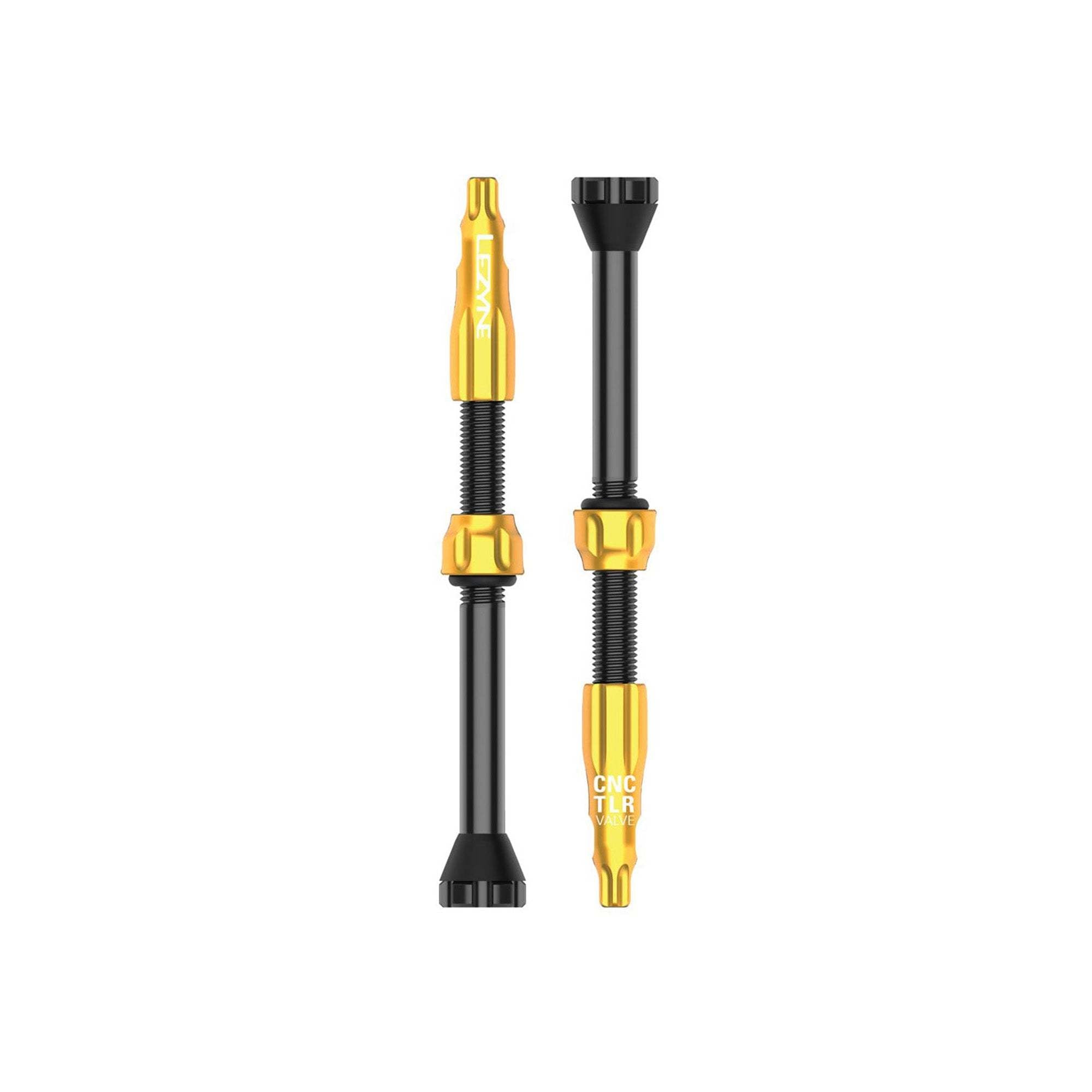 Lezyne CNC TLR Tubeless Valves 60mm Gold | ABC Bikes