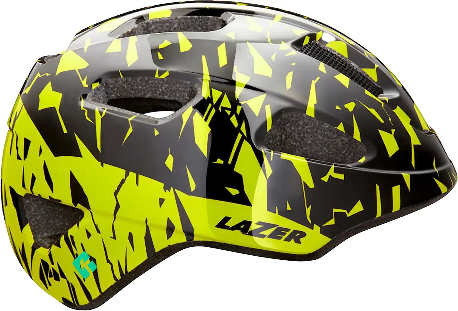 Lazer Nutz KinetiCore Kids Helmet unisize / 50-56cm Black/Flash Yellow | ABC Bikes