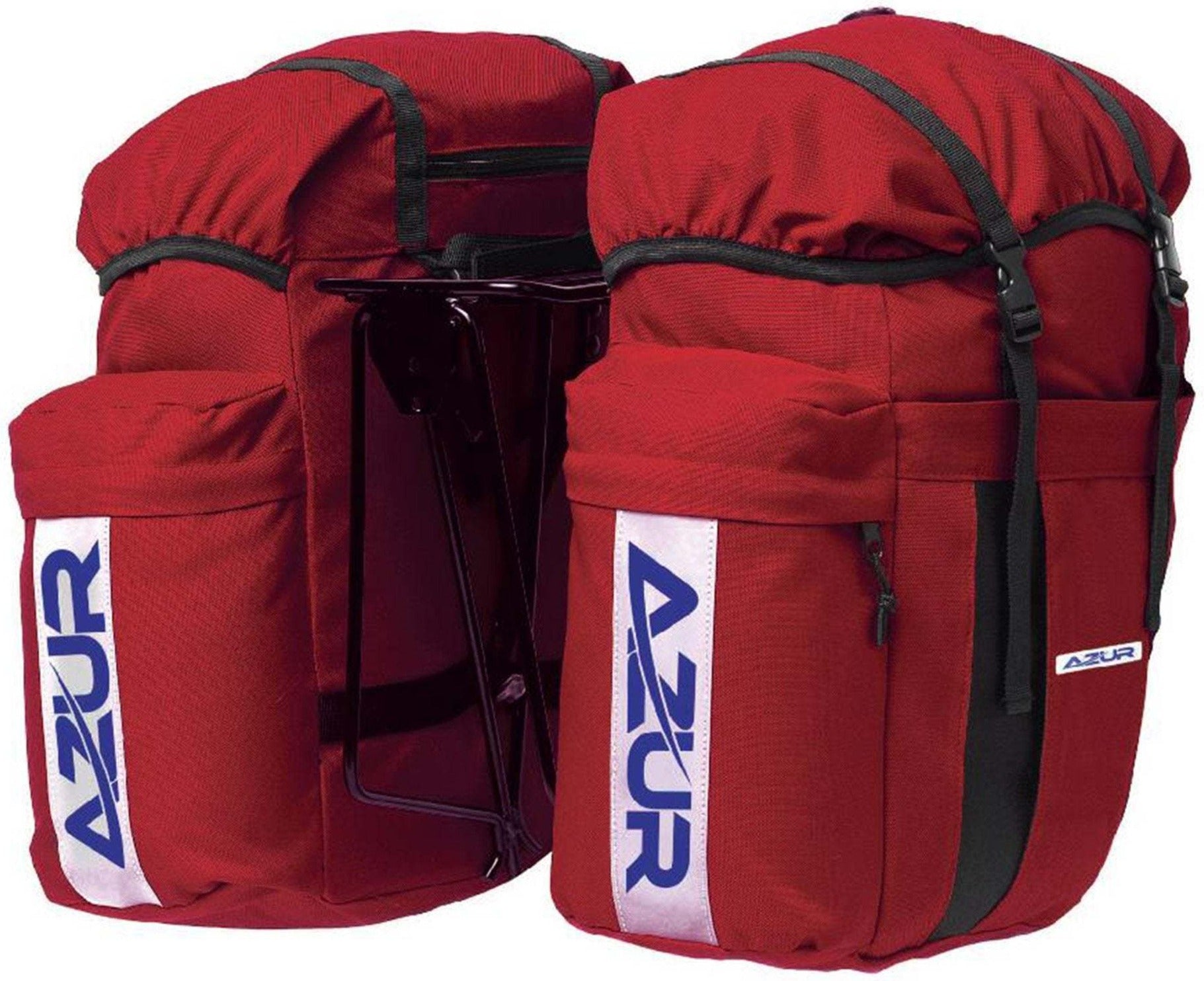 Azur Commuter Rear Panniers Red | ABC Bikes
