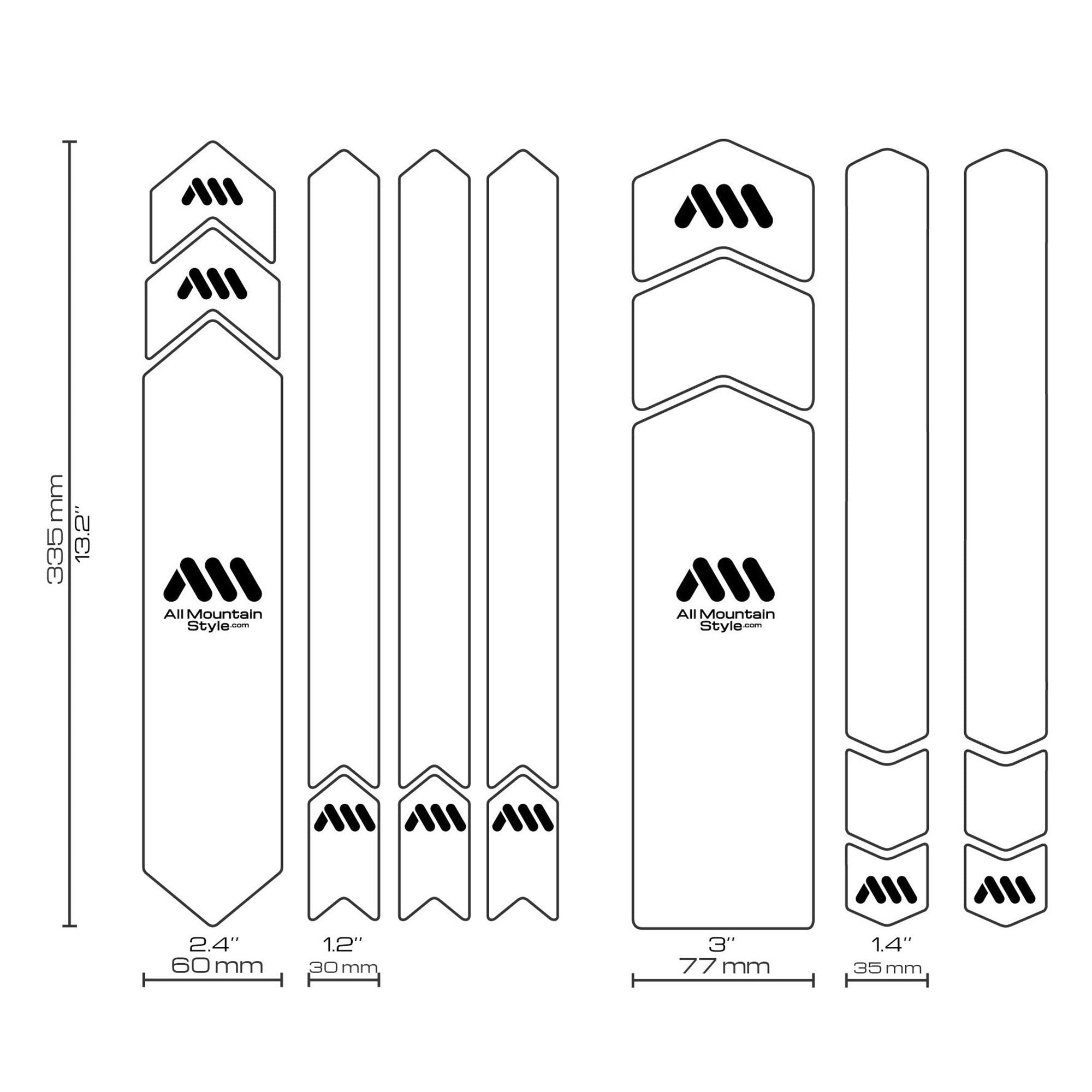 All Mountain Style Frame Guard XXL Clear/Silver | ABC Bikes