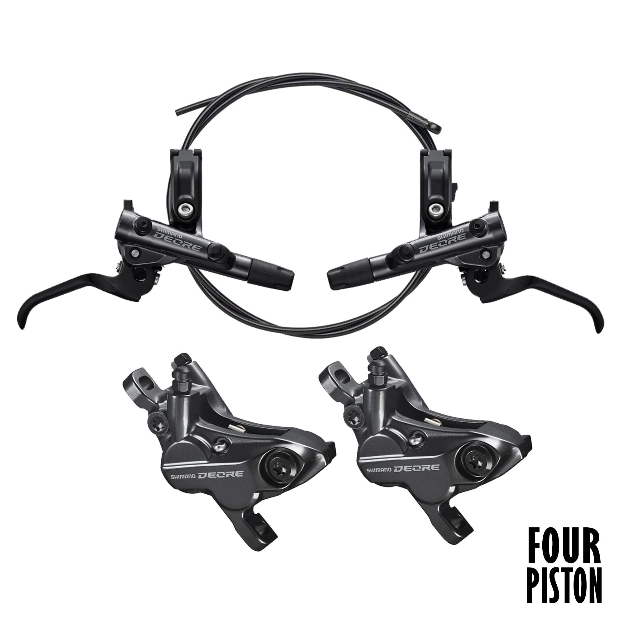 Shimano Deore M6120 4-Piston Hydraulic Disc Brake Front Black | ABC Bikes