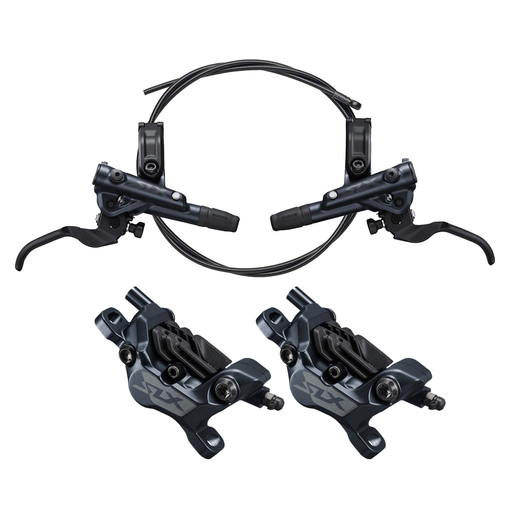 Shimano SLX M7120 4-Piston Hydraulic Disc Brake Front Black | ABC Bikes