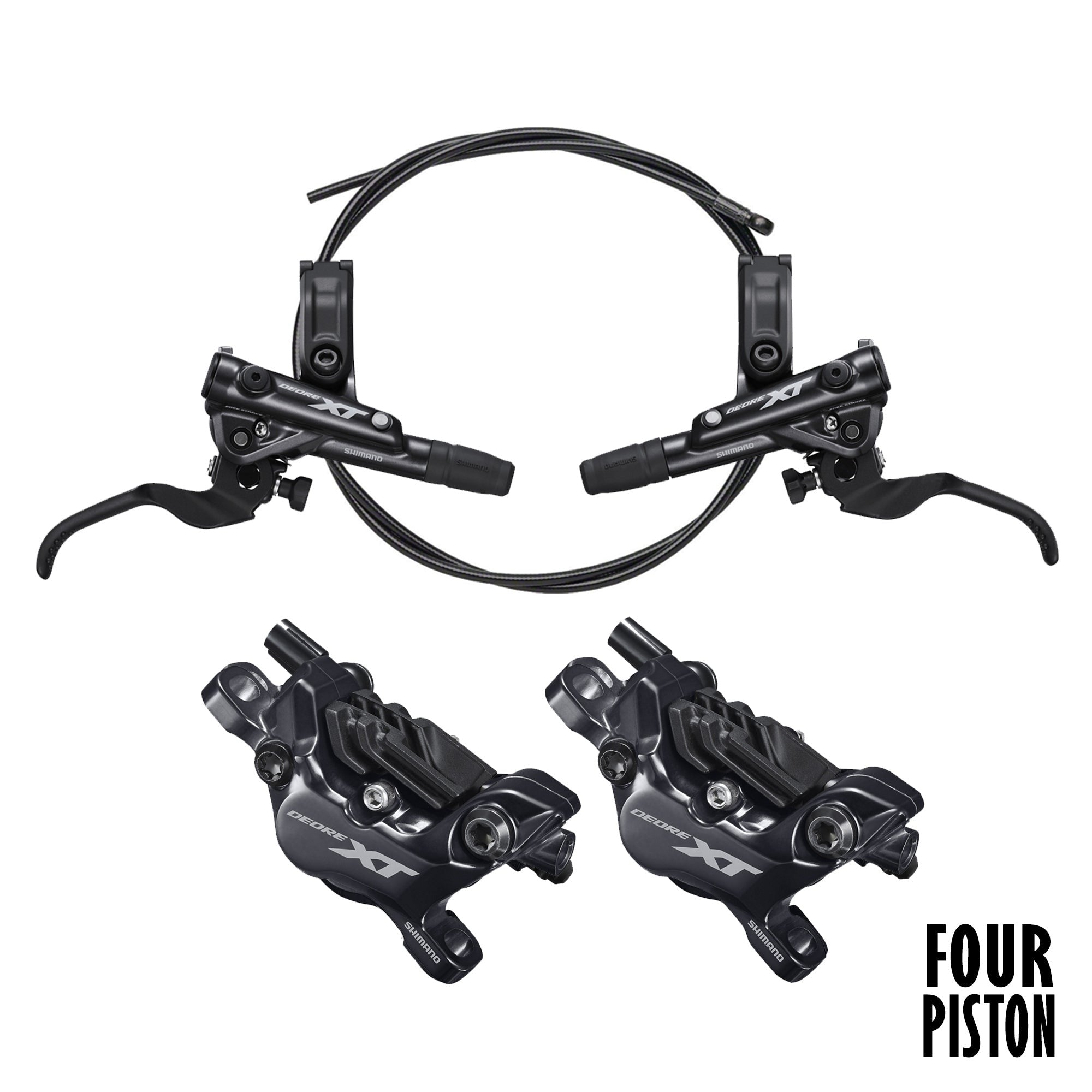 Shimano XT M8120 4-Piston Hydraulic Disc Brake Front Black | ABC Bikes