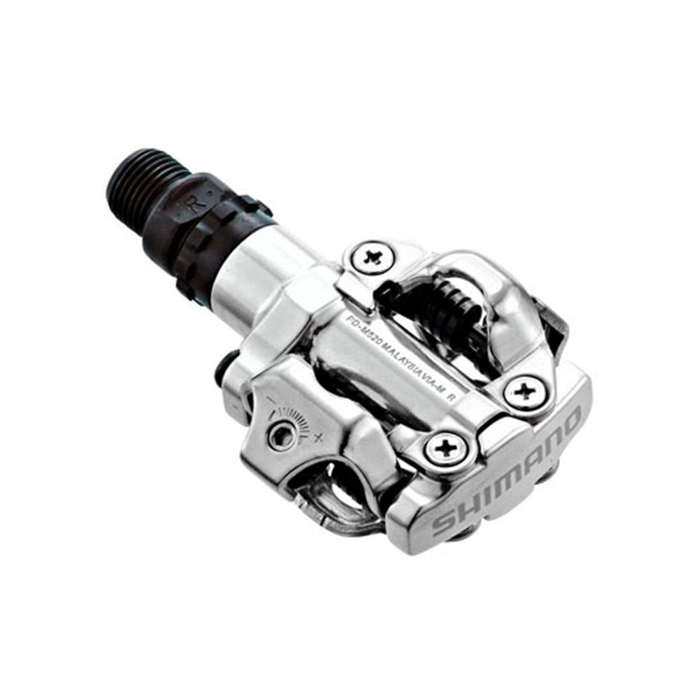 Shimano M520 SPD MTB Pedals Silver | ABC Bikes