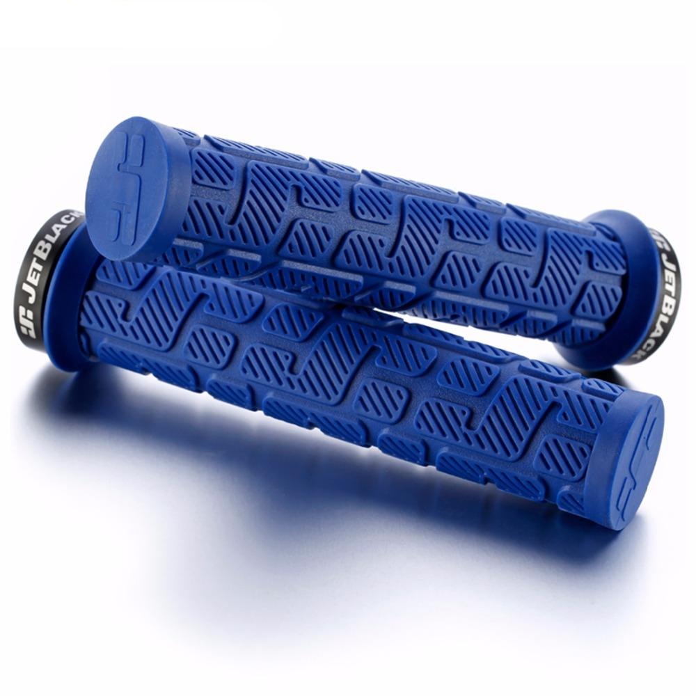 Jetblack Rip Lock-On MTB Grips Blue/Black | ABC Bikes