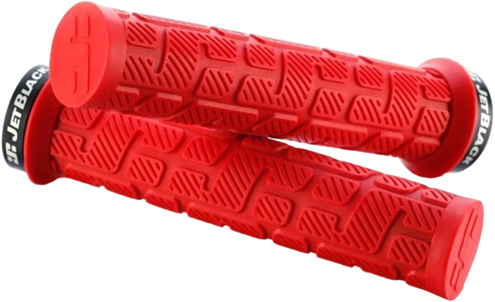 Jetblack Rip Lock-On MTB Grips Red/Black | ABC Bikes