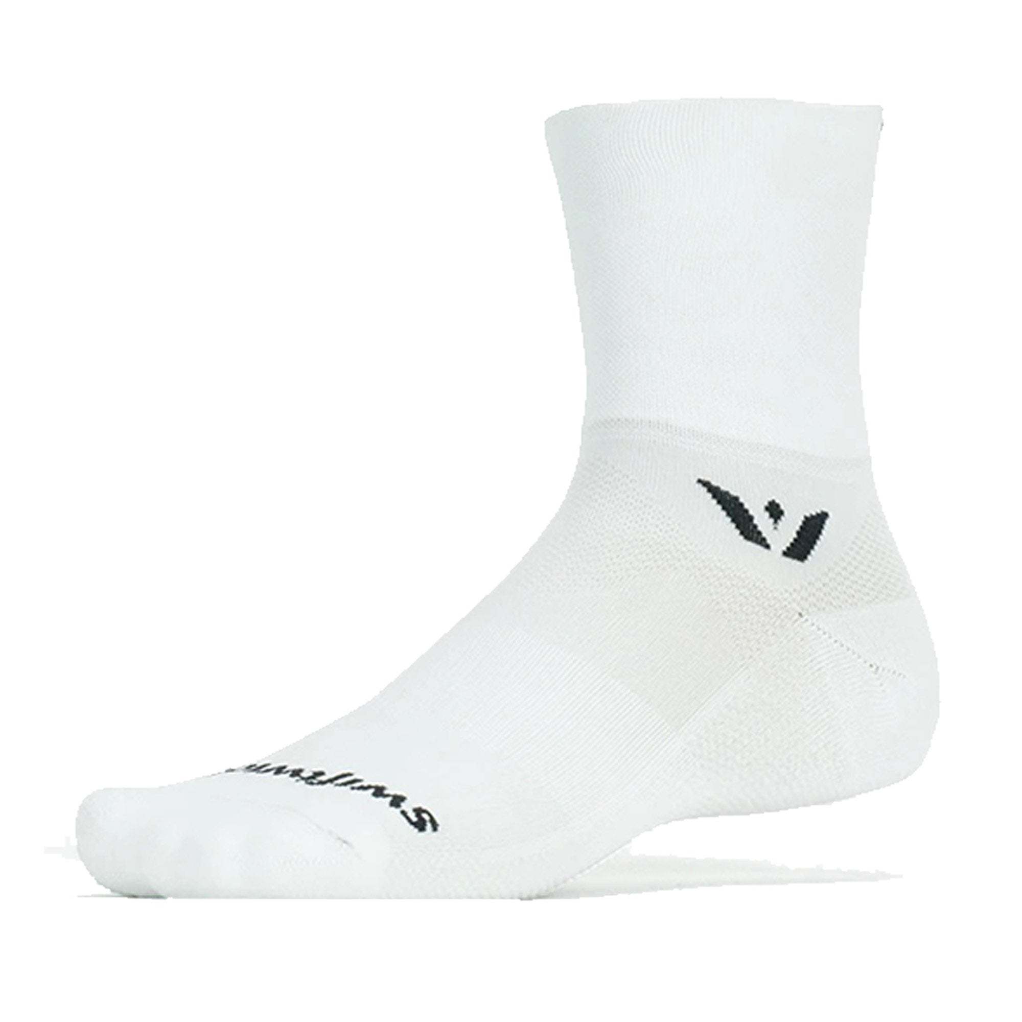 Swiftwick Aspire Four Socks LG / 43-46 White | ABC Bikes