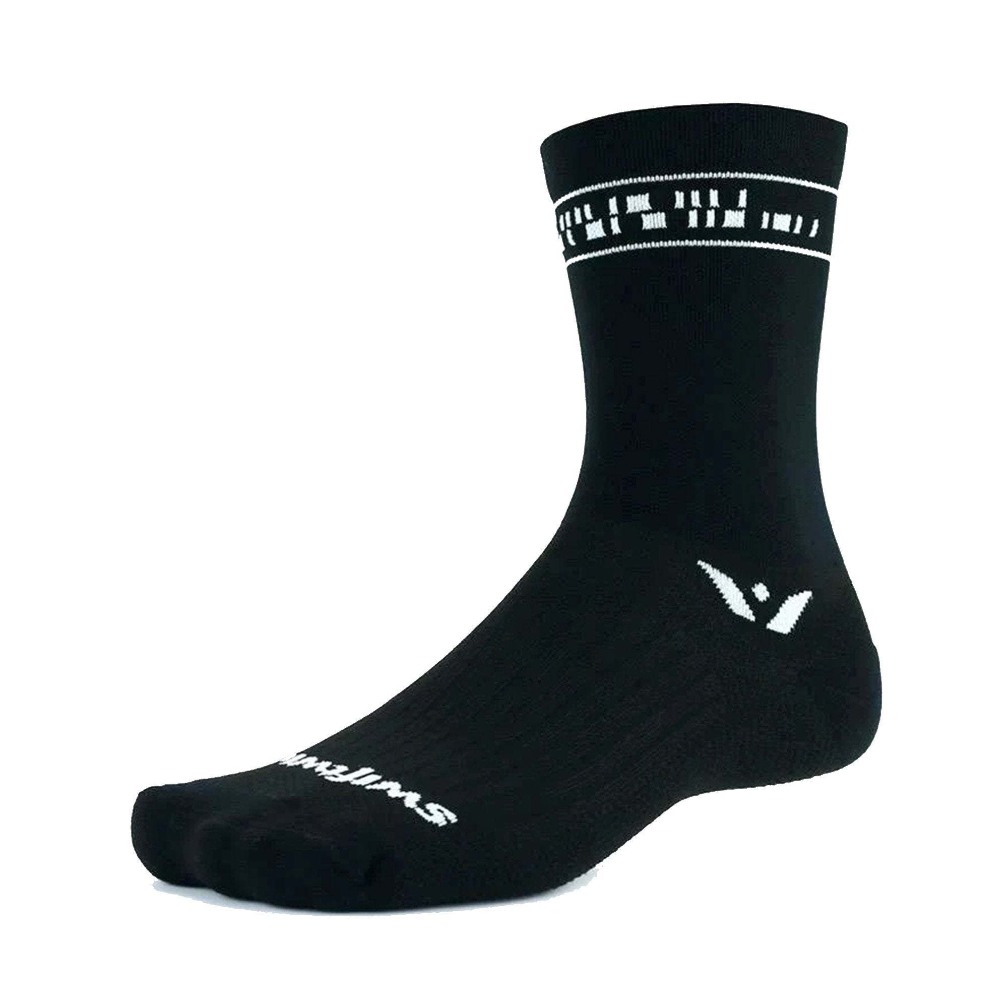 Swiftwick Vision Six Code Socks LG / 43-46 Black | ABC Bikes