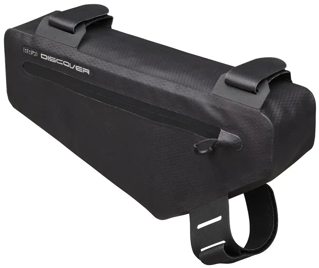 PRO Discover Team Gravel small frame bag, cycling accessory, compact storage solution for bike frames, black with logo details