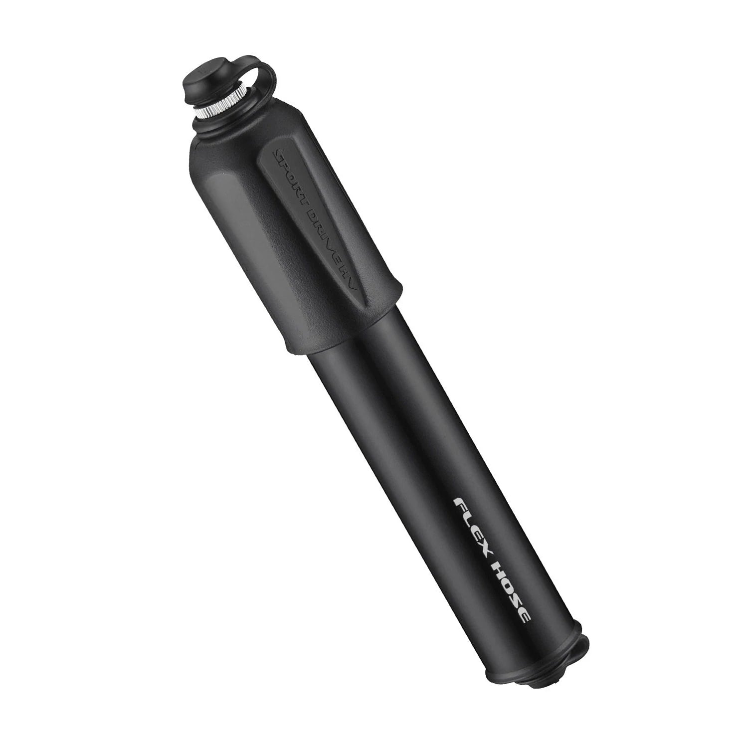 Lezyne Sport Drive HV Mini Pump for bike accessories, compact hand pump with black and red design, suitable for cycling tires.