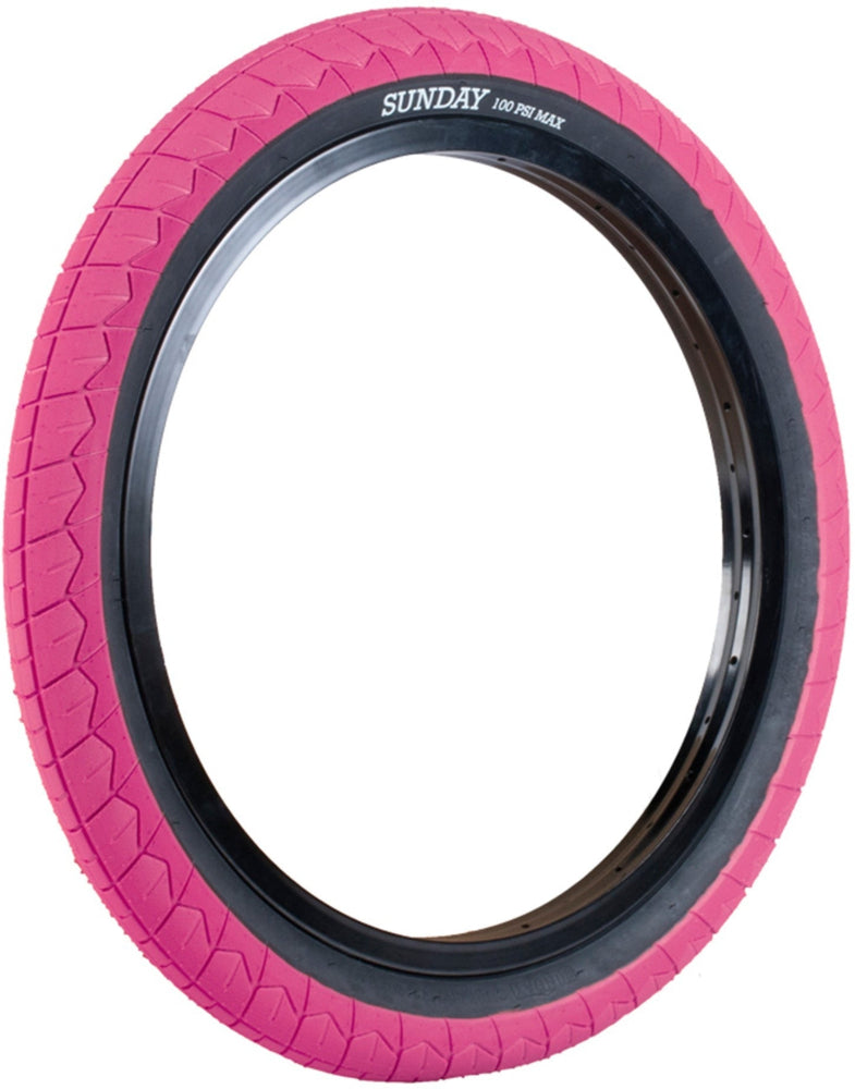 Sunday Current V2 Wirebead BMX Tyre 20 x 2.40 Pink/Black | ABC Bikes