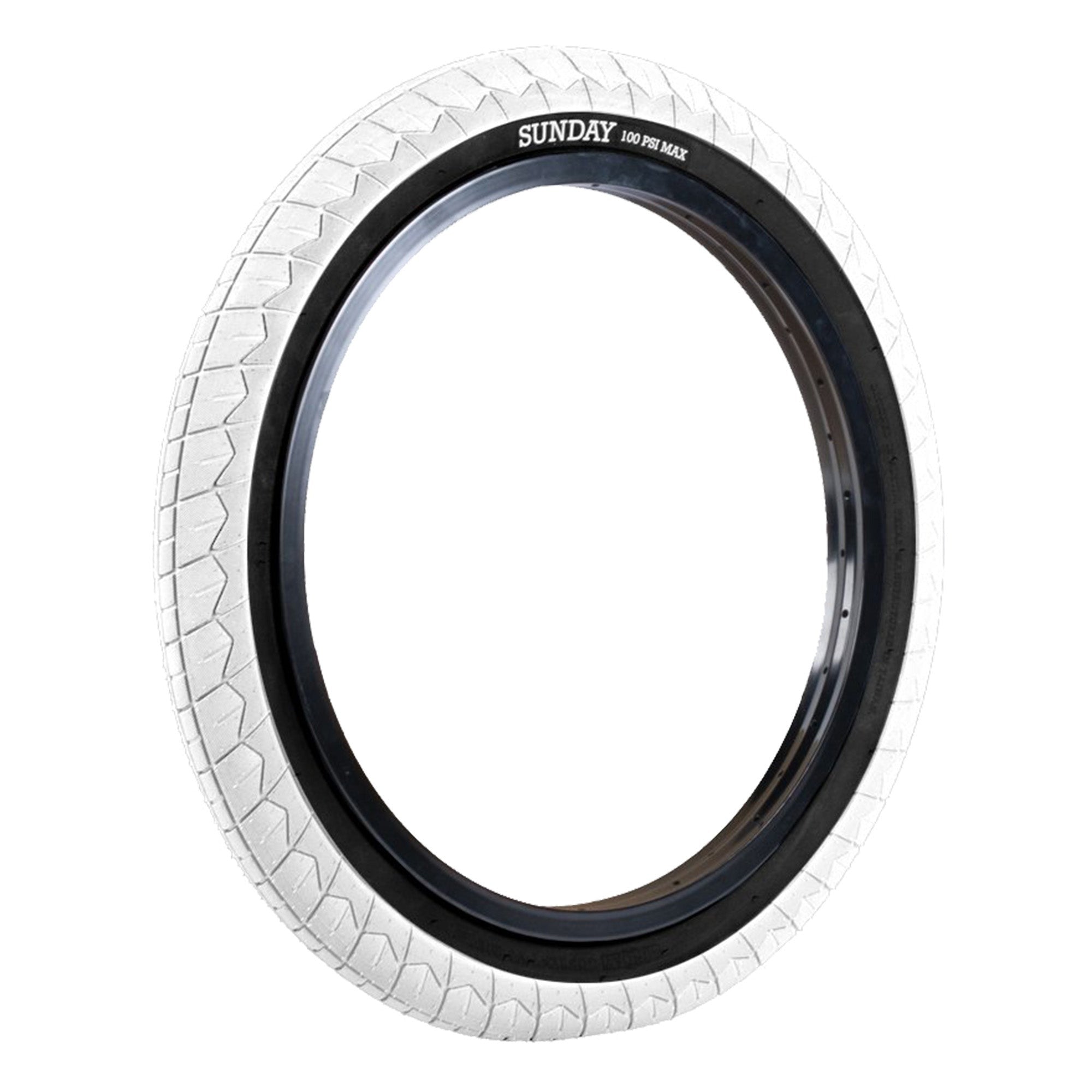 Sunday Current V2 Wirebead BMX Tyre 20 x 2.40 White/Black | ABC Bikes