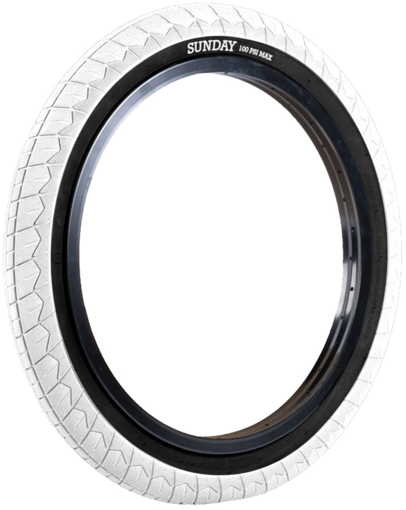 Sunday Current V2 Wirebead BMX Tyre 20 x 2.40 White/Black | ABC Bikes