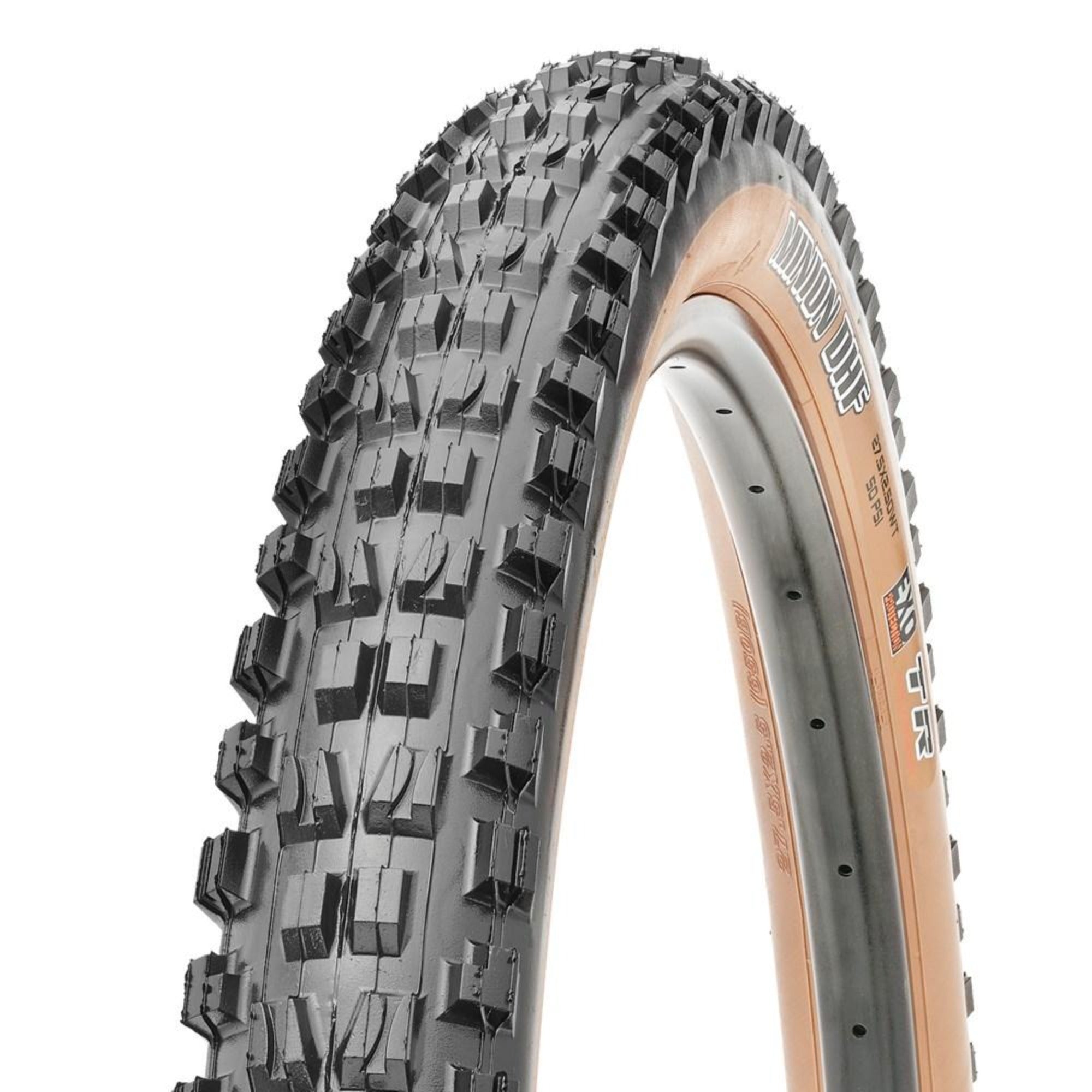 Maxxis Minion DHF EXO TR Folding MTB Tyre 29 x 2.50 Black/Tan | ABC Bikes