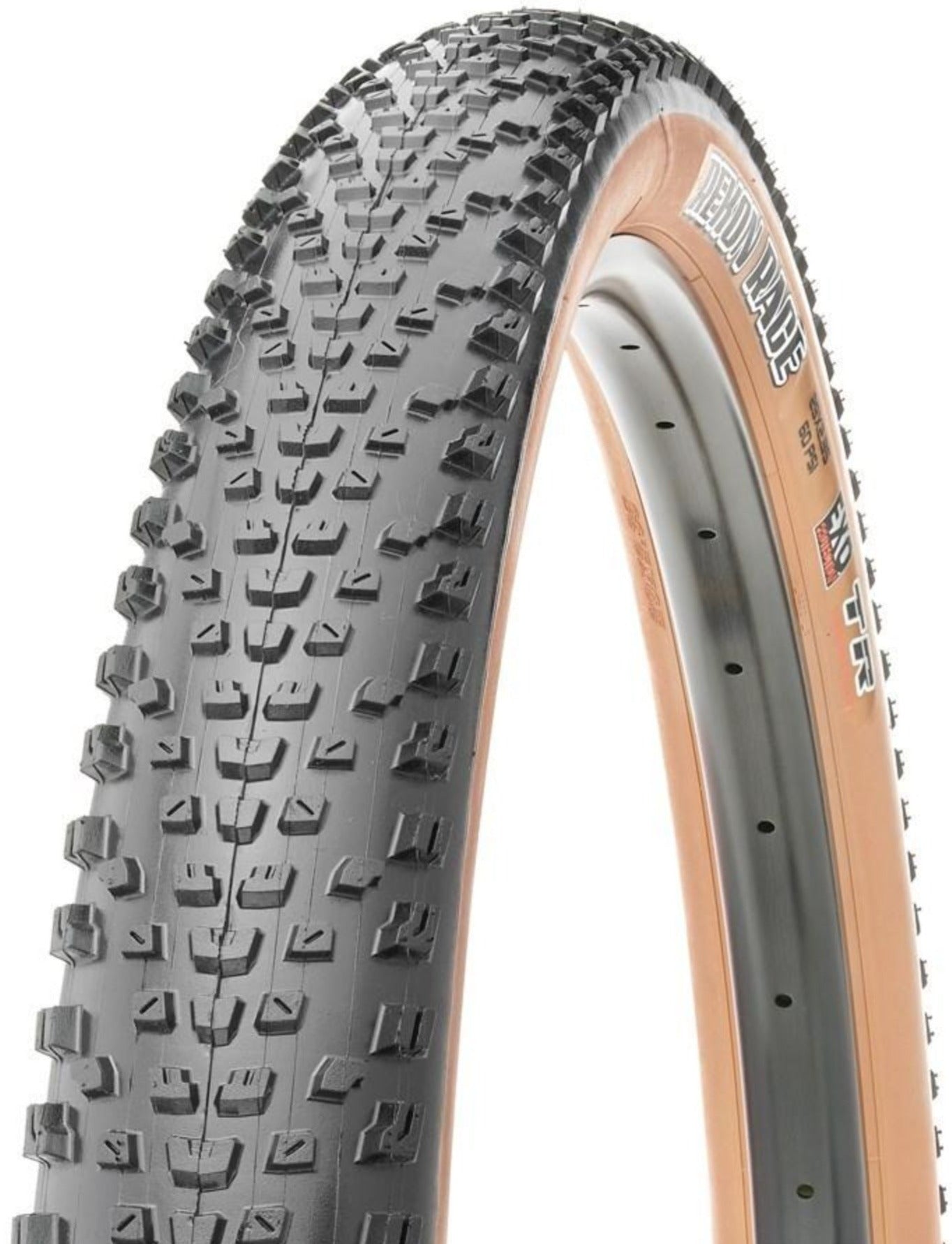 Maxxis Rekon Race EXO TR Folding MTB Tyre 27.5 x 2.60 Black/Tan | ABC Bikes