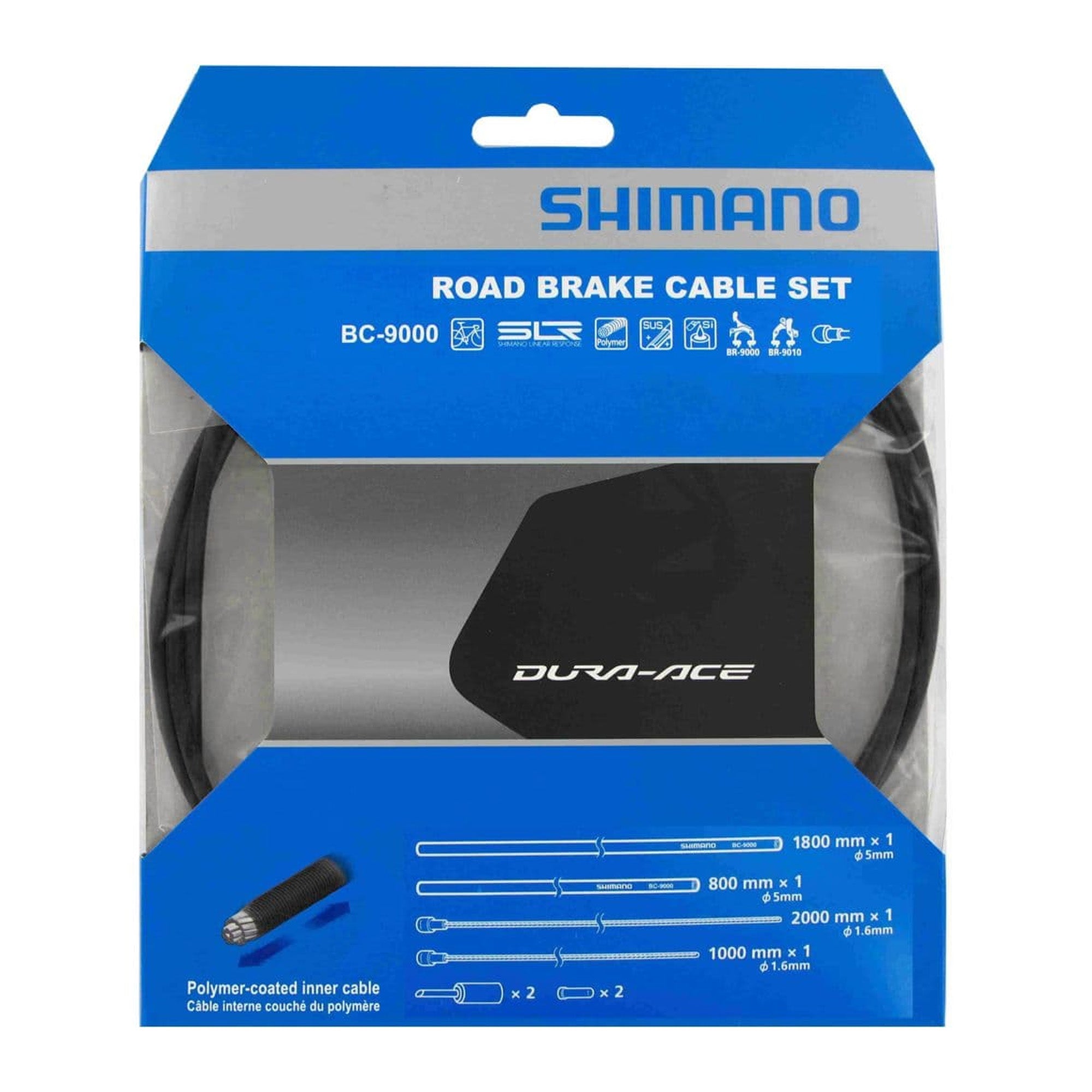 Shimano Dura-Ace Polymer Coated Brake Cable Kit Black | ABC Bikes