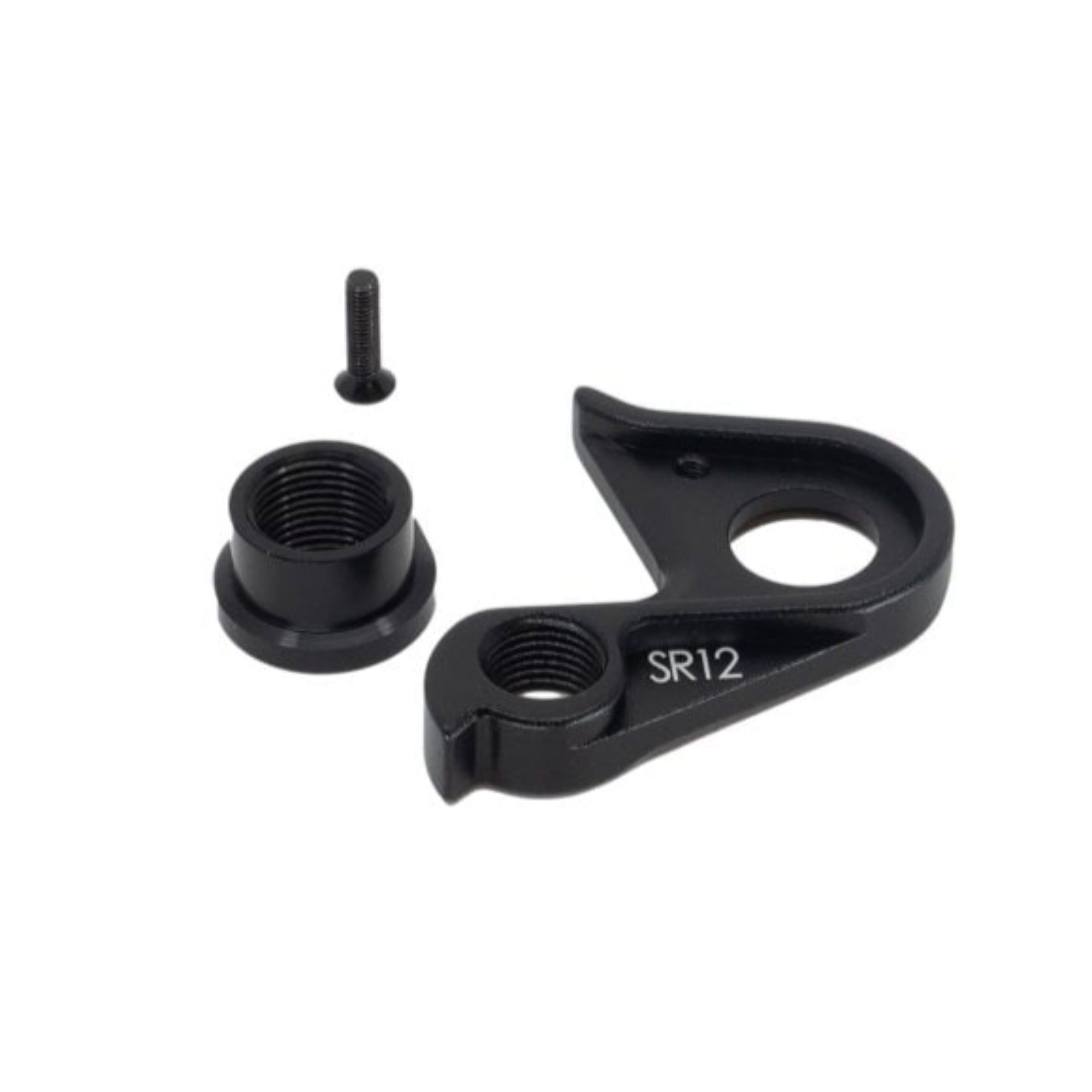 BMC derailleur hanger 70 spare part, close-up view showing the metal dropout for bike derailleur attachment.