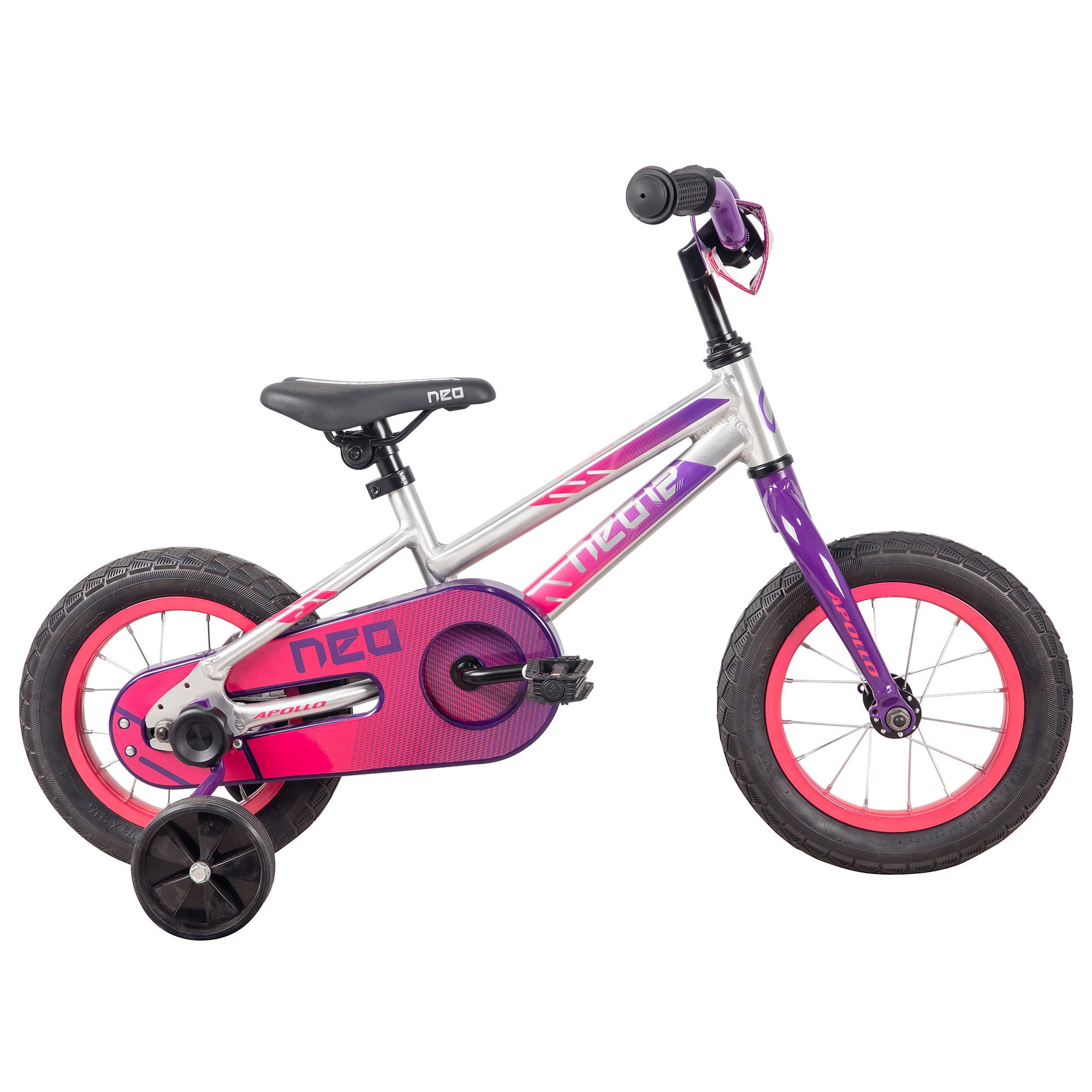 2022 Neo+ 12 Girls Brushed Alloy/Purple/Pink Fade | ABC Bikes